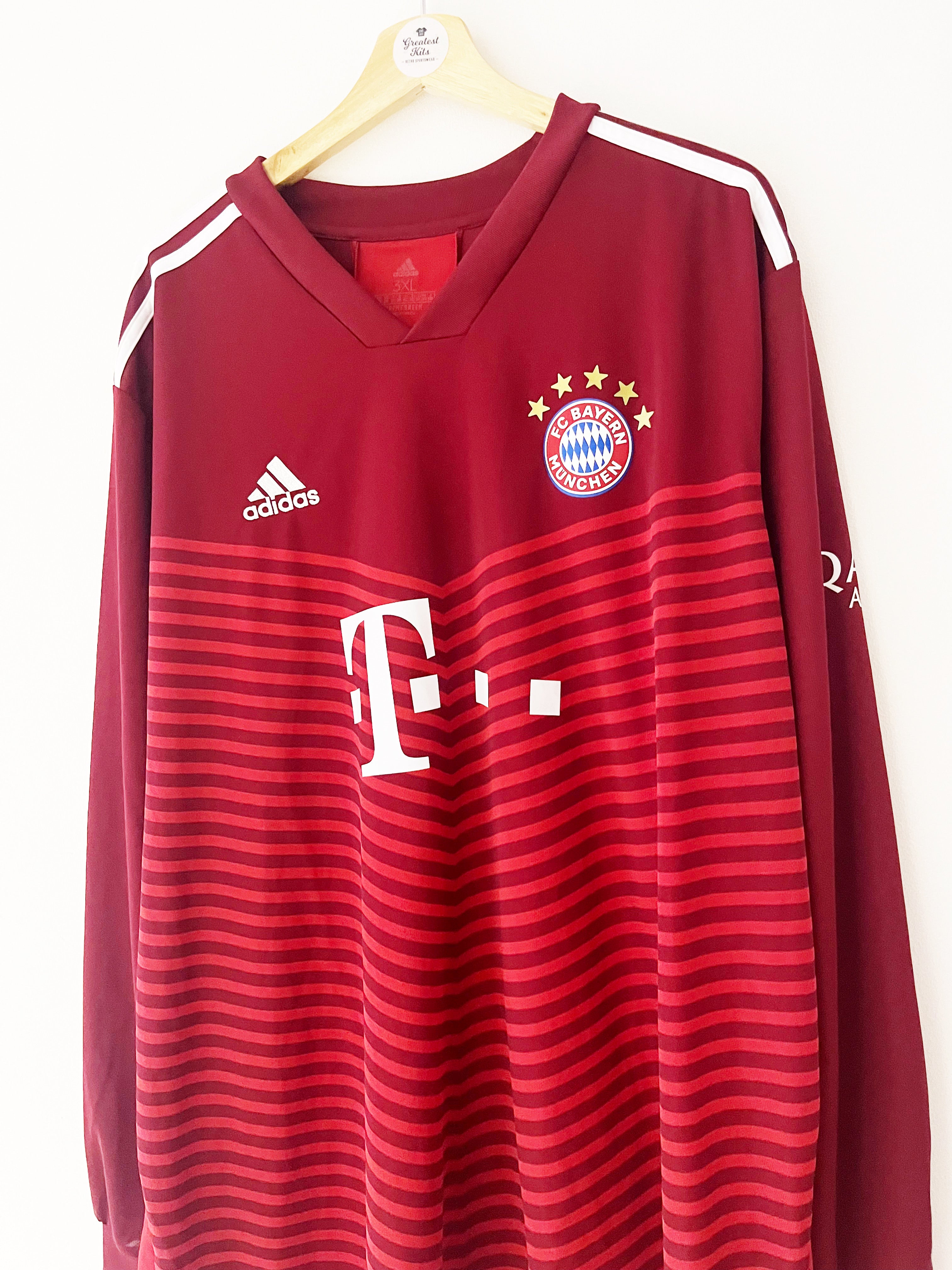 2021/22 Bayern Munich Home L/S Shirt Lewandowski #9 (3XL) 9/10