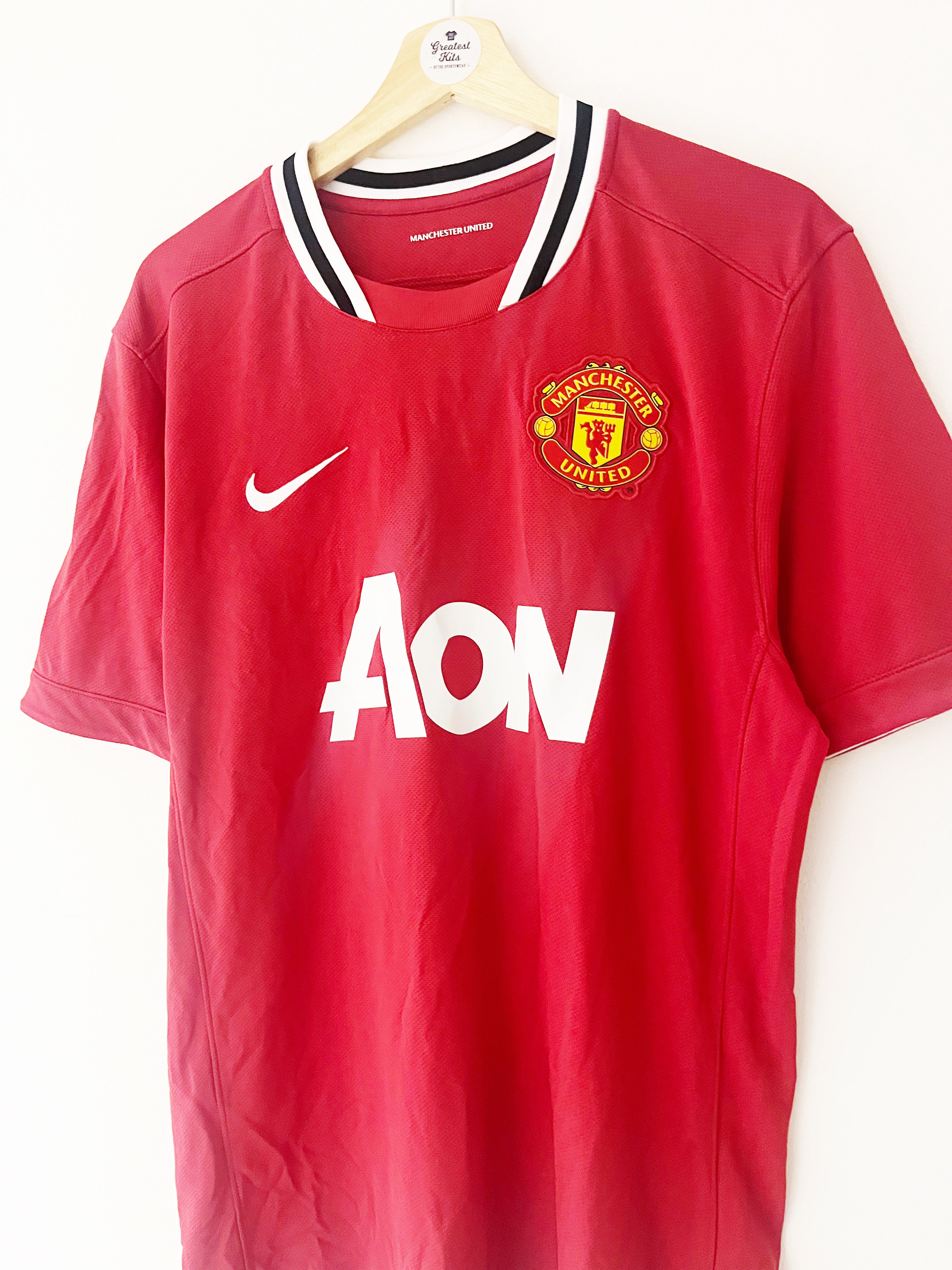 2011/12 Manchester United Home Shirt Rooney #10 (L) 9/10