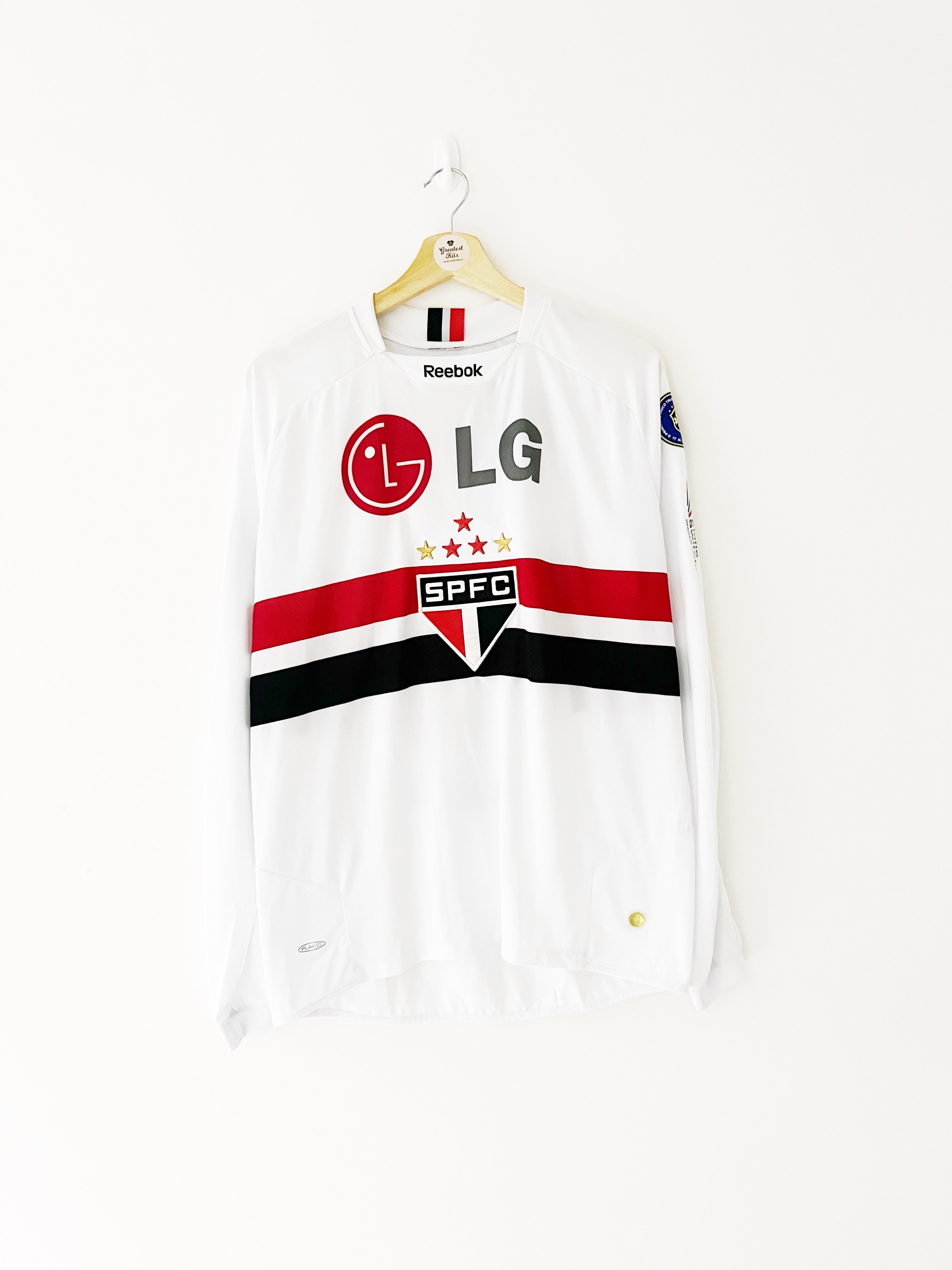 2009 Sao Paulo L/S Home Shirt #10 (M) 9/10