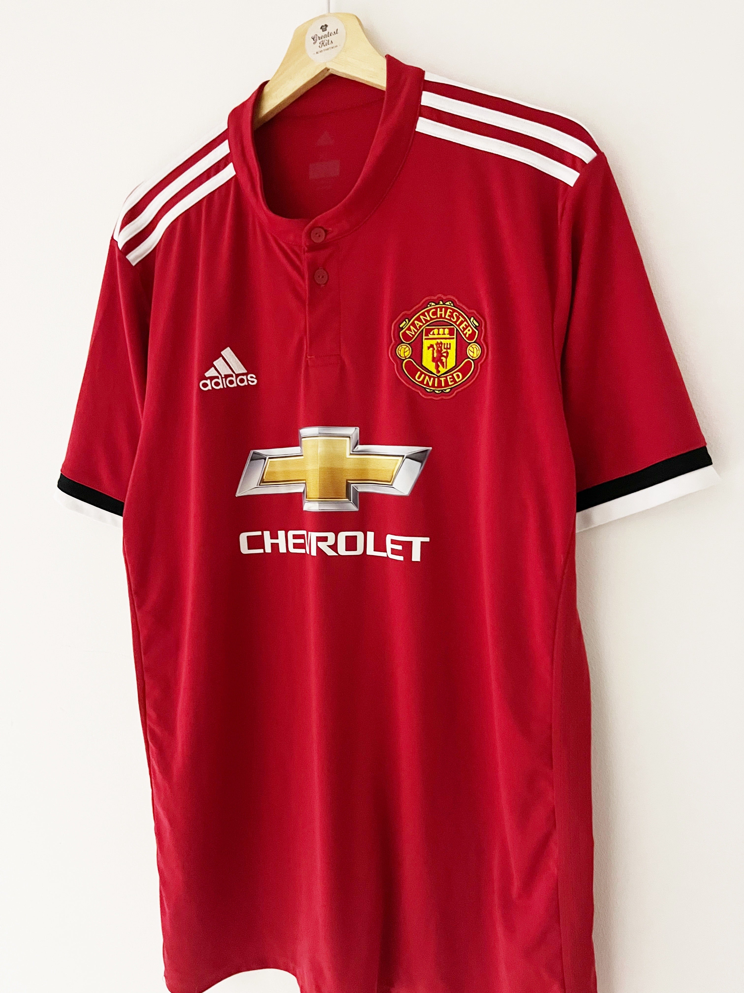 2017/18 Manchester United Home Shirt (XL) 9/10