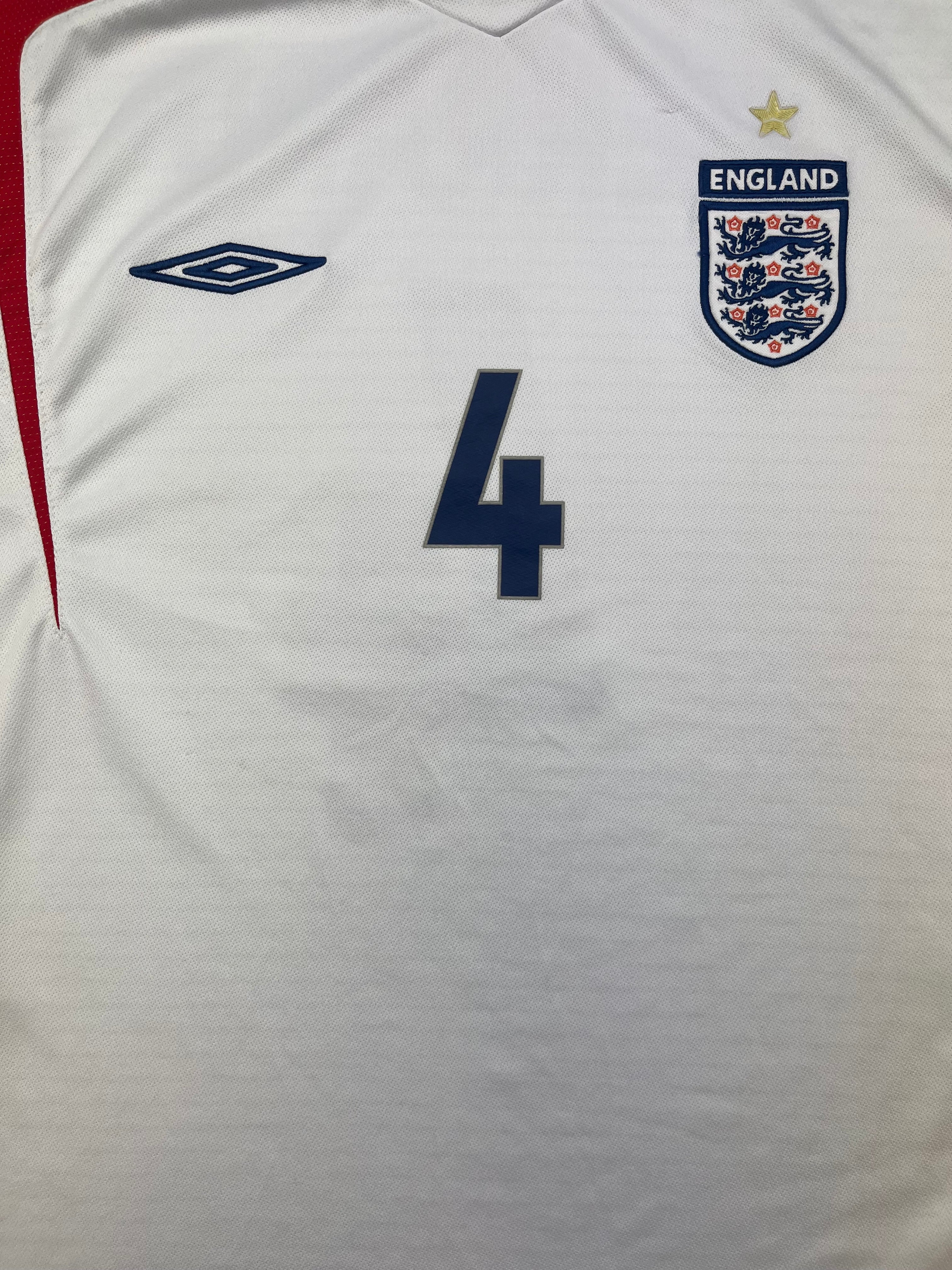 2005/07 England Home Shirt Gerrard #4 (XL) 9/10