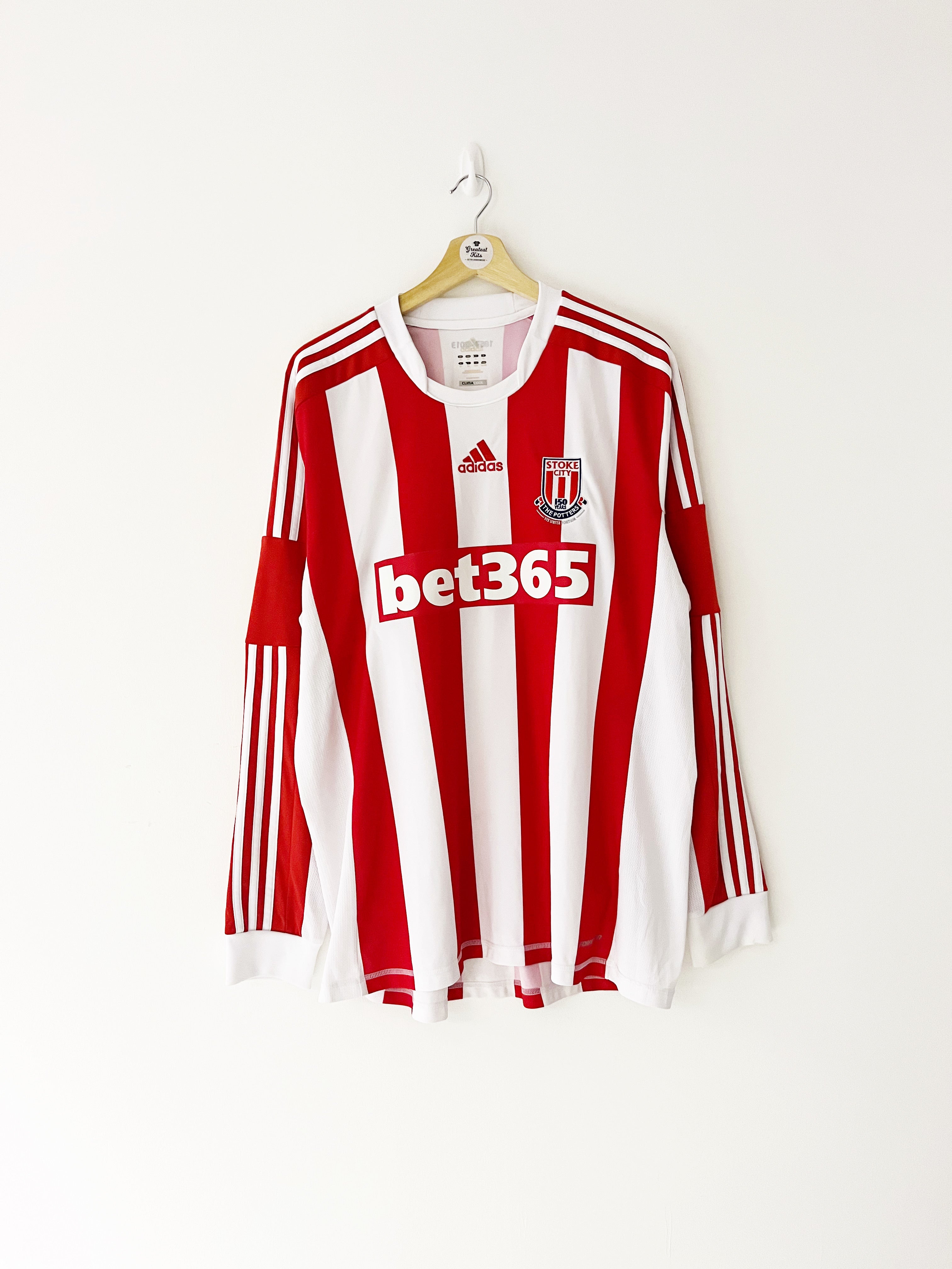 2013/14 Stoke City *150 Years* Home L/S Shirt (XL) 9/10