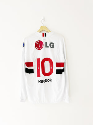 2009 Sao Paulo L/S Home Shirt #10 (M) 9/10