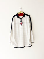 2003/05 England Home L/S Shirt (XL) 8/10