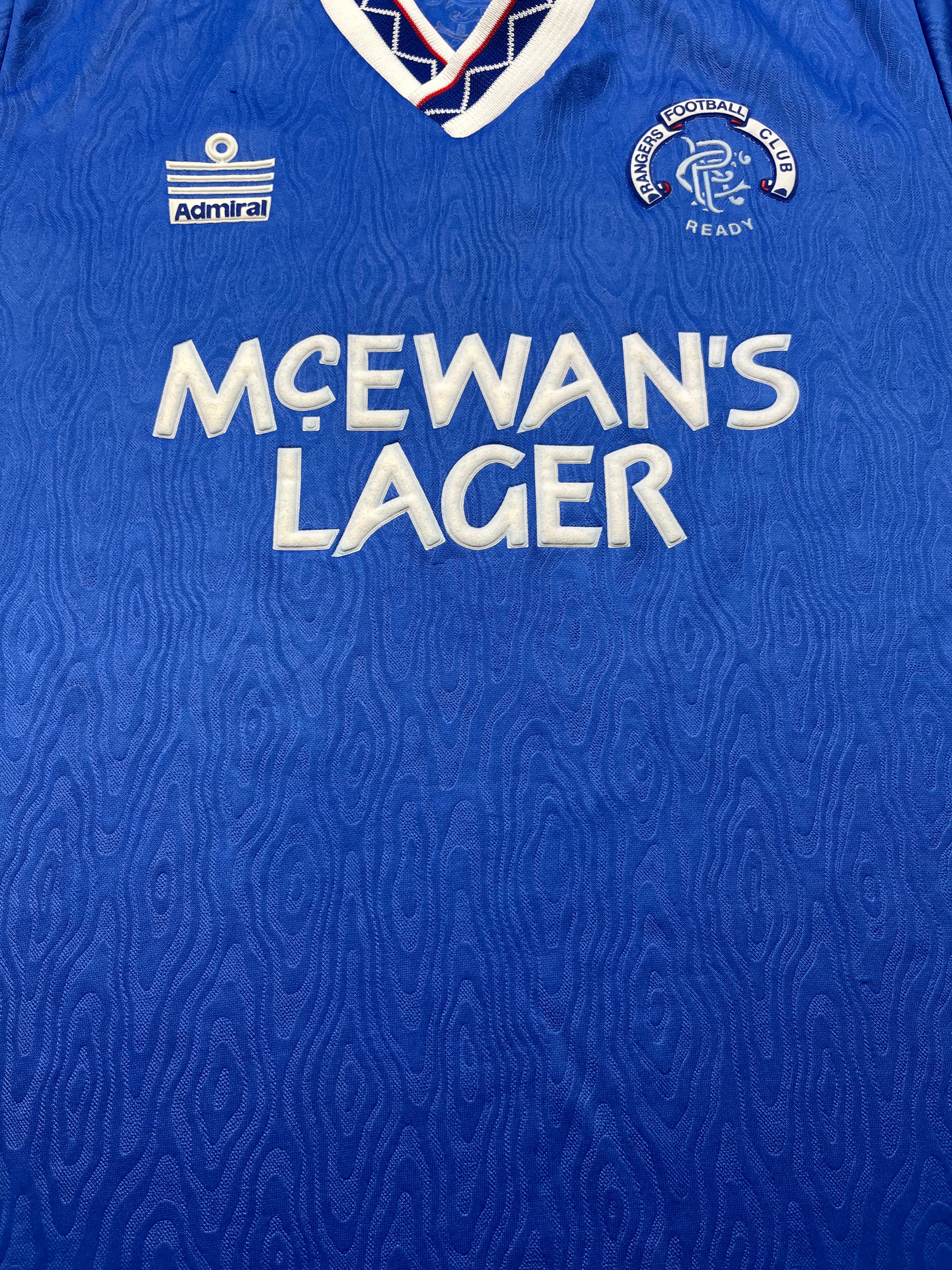 1990/92 Rangers Home Shirt (M) 9/10