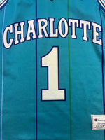 1992/95 Charlotte Hornets Champion Away Jersey Bogues #1 (XS) 8/10
