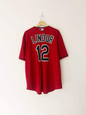 2018/19 Cleveland Indians Majestic Away Cool Base Jersey Lindor #12 (XL) 9/10