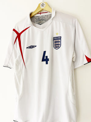 2005/07 England Home Shirt Gerrard #4 (XL) 9/10