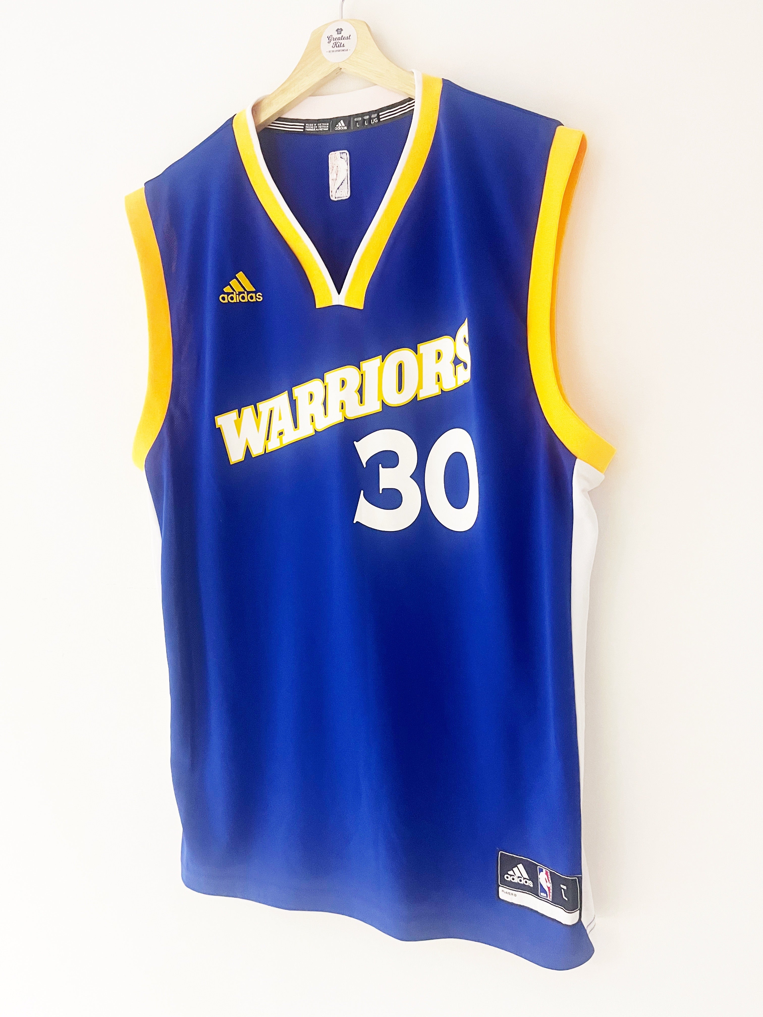 2016/17 Golden State Warriors Adidas Home Jersey Curry #30 (L) 9/10