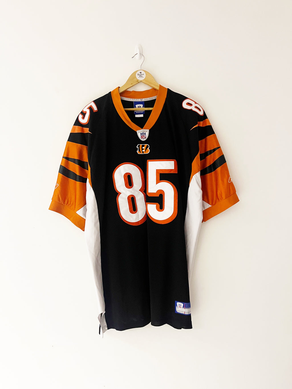 2007 Cincinnati Bengals On Field Reebok Home Shirt C.Johnson #85 (XXL) 9/10
