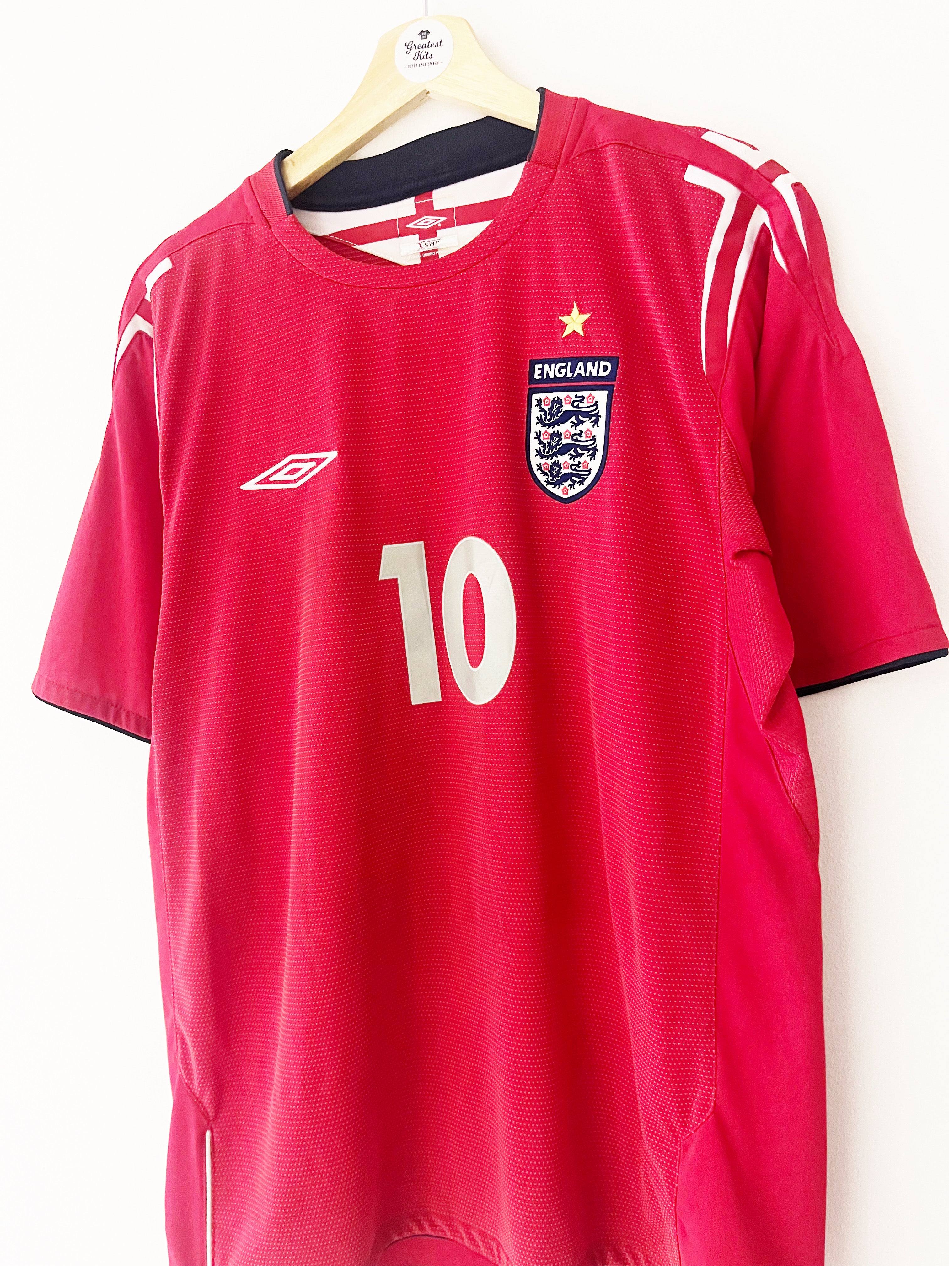 2004/06 England Away Shirt Owen #10 (M) 8/10