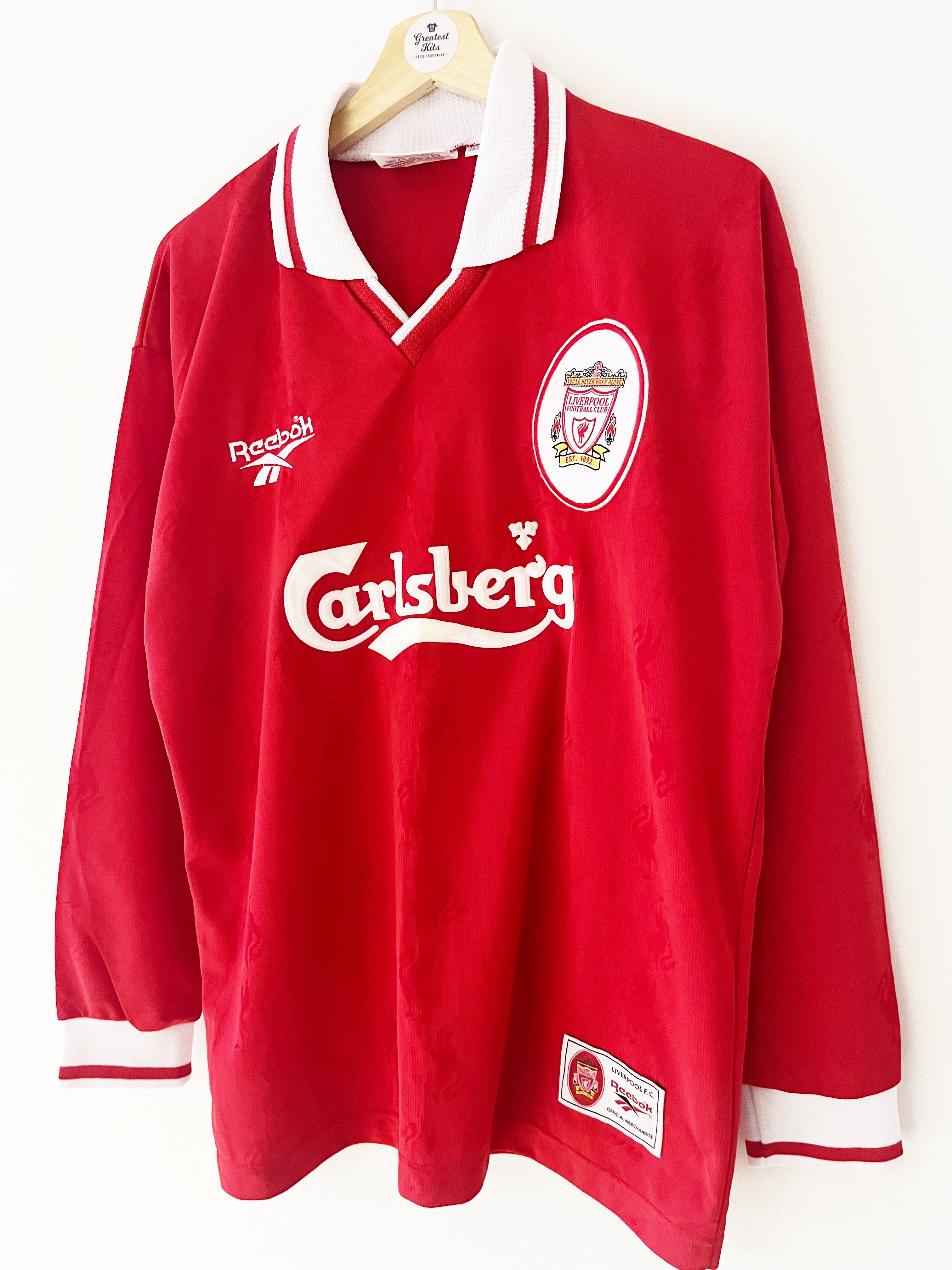 1996/98 Liverpool Home L/S Shirt McManaman #7 (M) 8.5/10