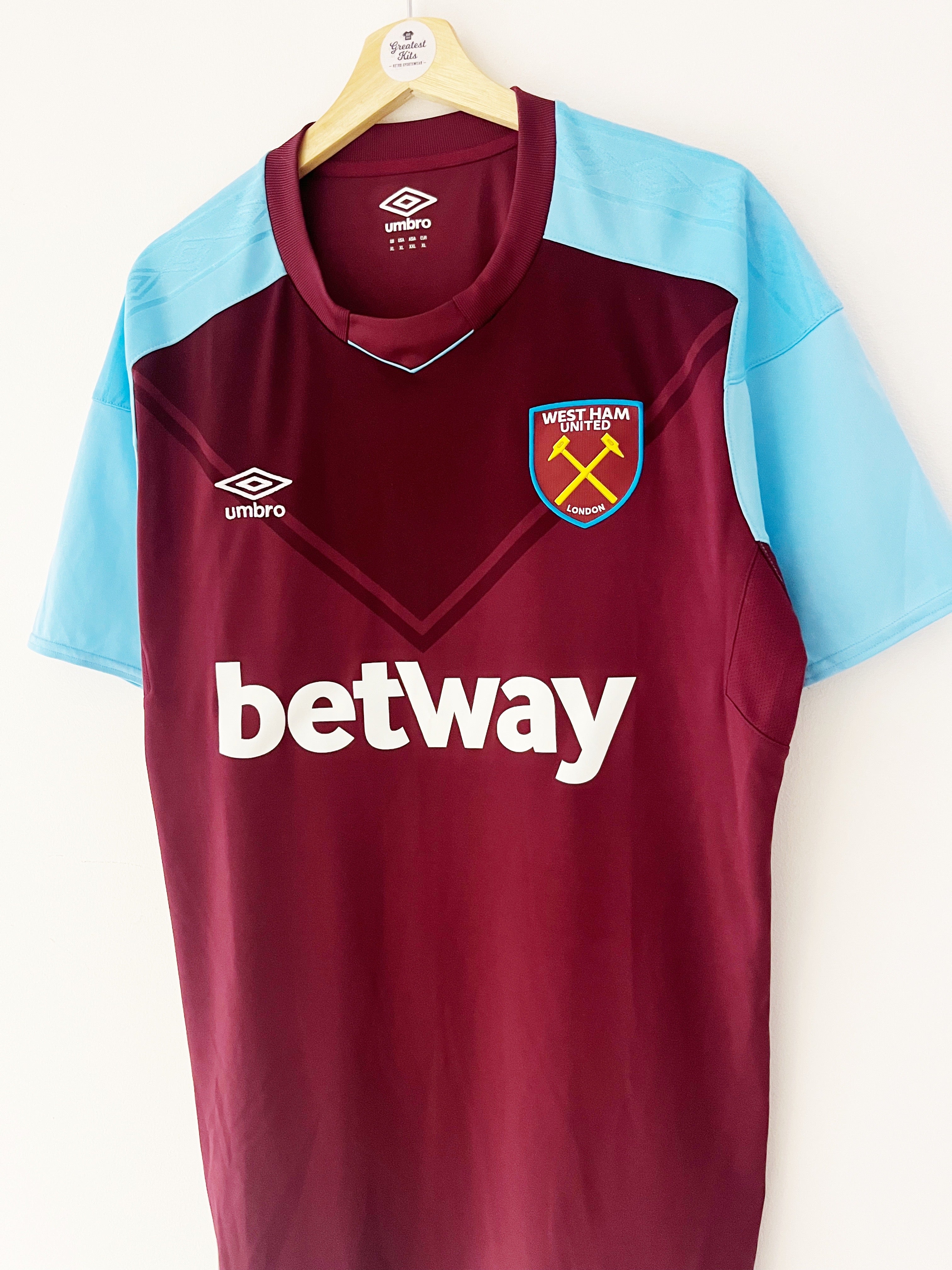 2017/18 West Ham Home Shirt (XL) 9/10