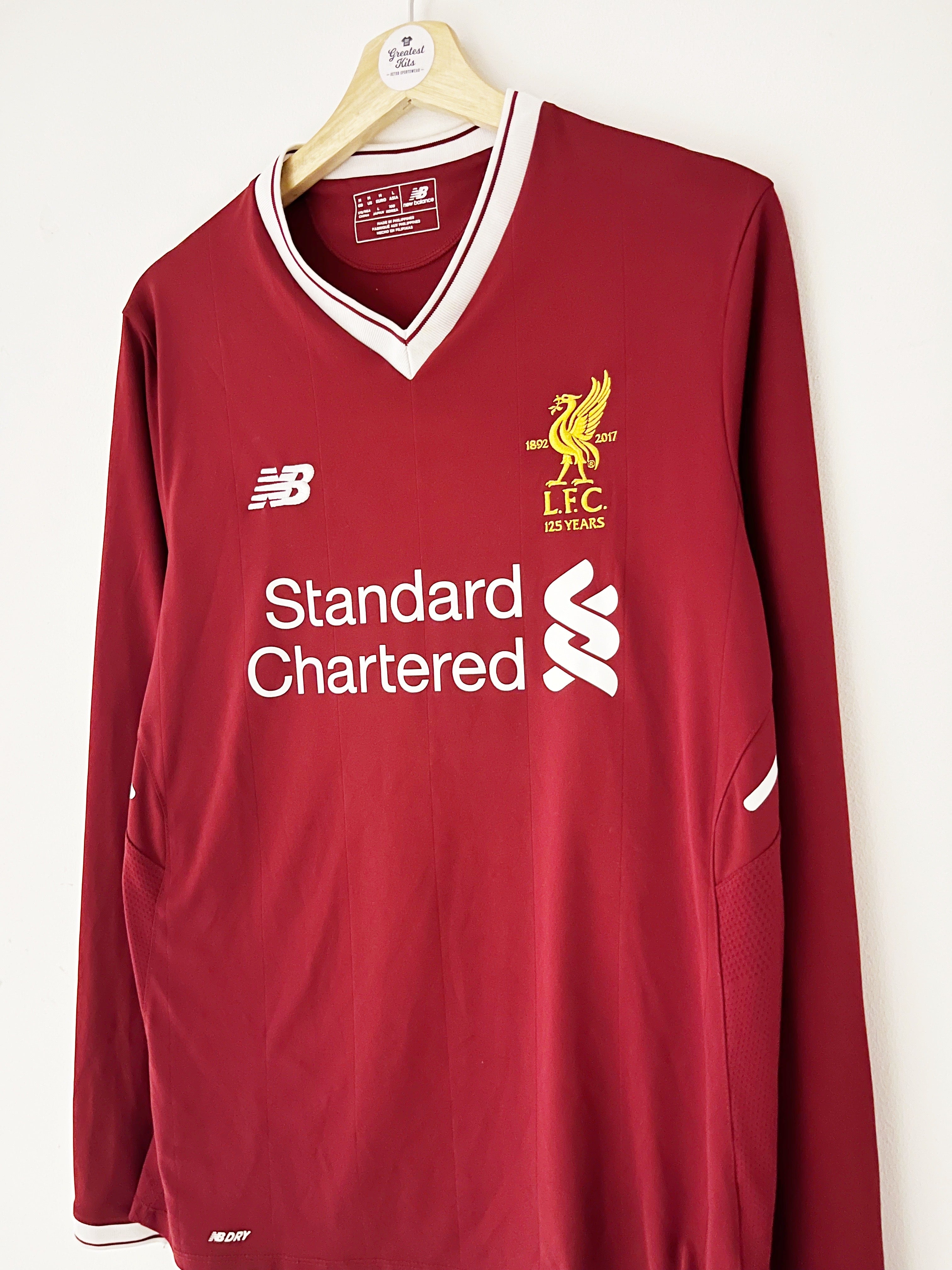 2017/18 Liverpool *125 Year* Home L/S Shirt (M) 9/10