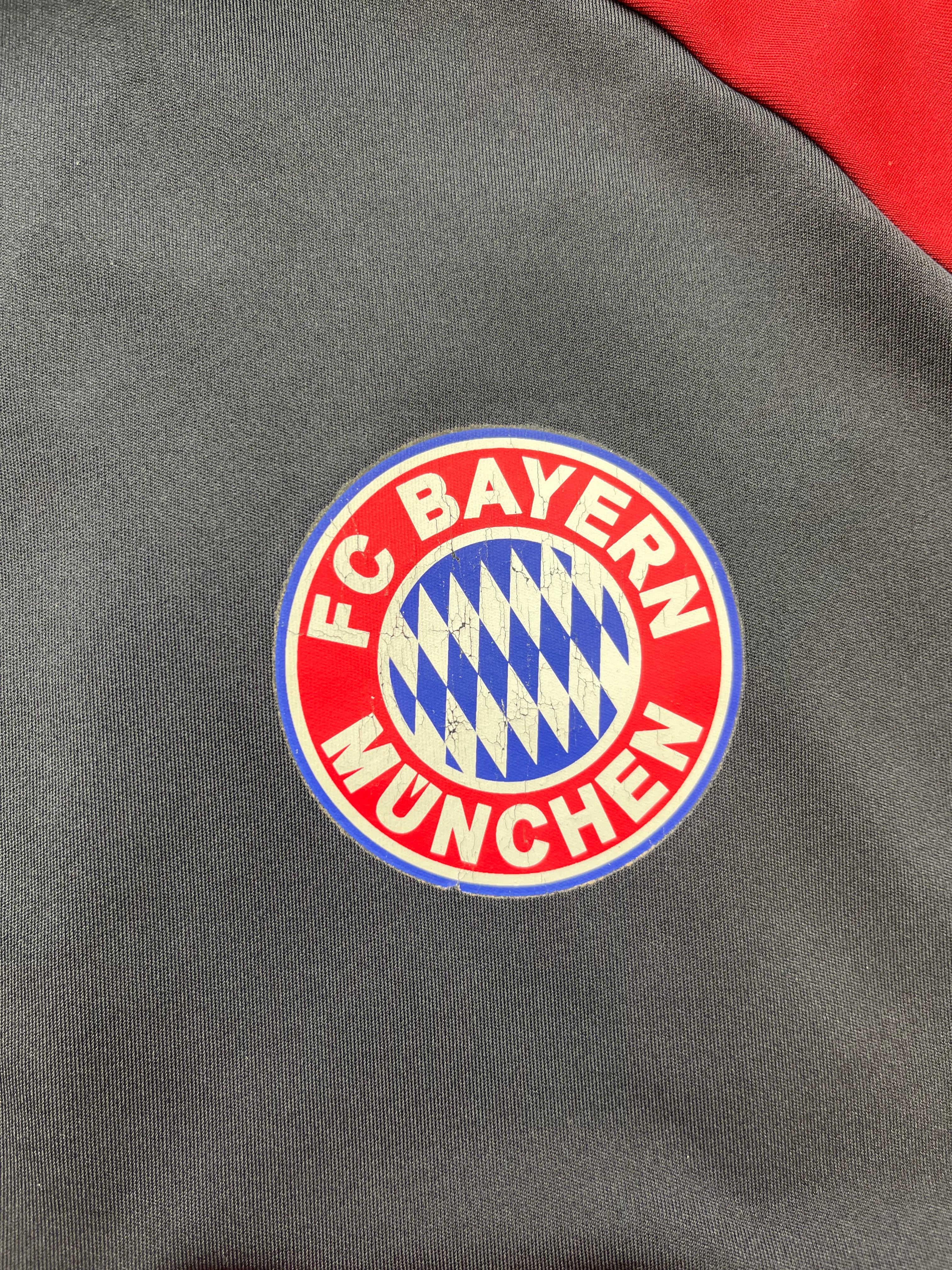 2001/02 Bayern Munich 1/4 Zip Training Shirt (L) 7.5/10