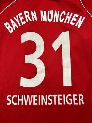 2005/06 Bayern Munich Home L/S Shirt Schweinsteiger #31 (XS) 9/10