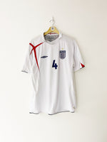 2005/07 England Home Shirt Gerrard #4 (XL) 9/10