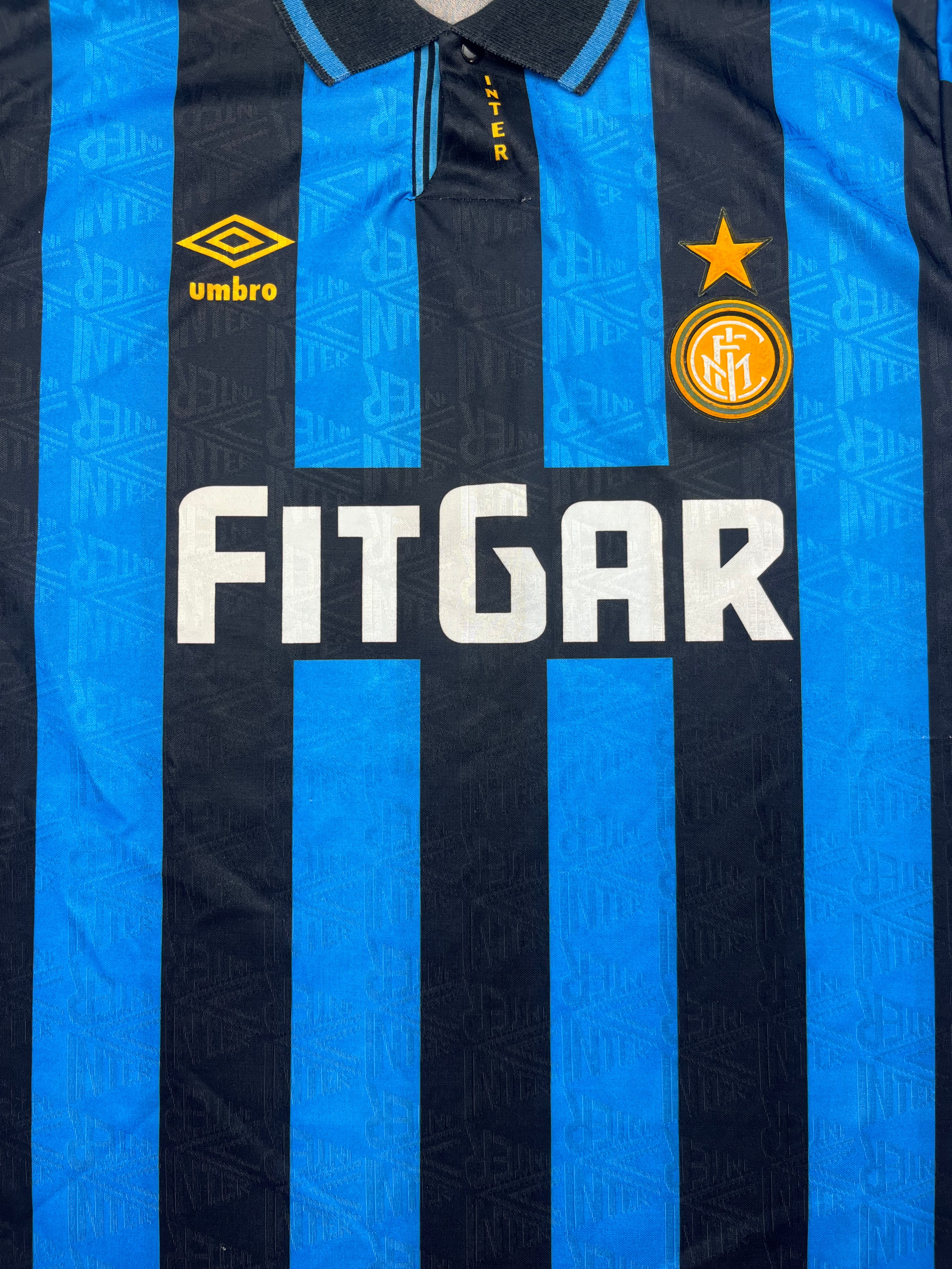 1991/92 Inter Milan Home Shirt (L) 9/10