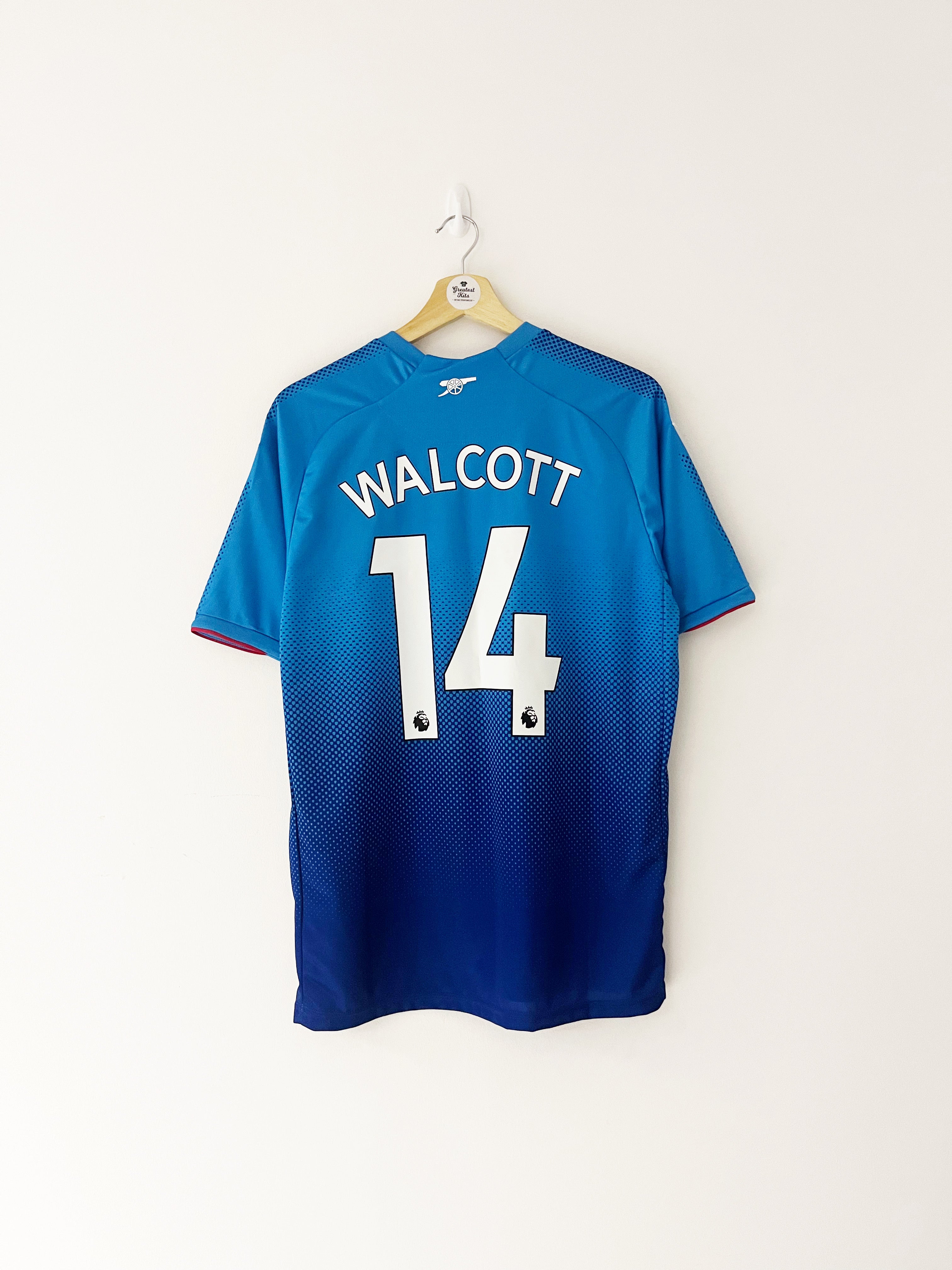 2017/18 Arsenal Away Shirt Walcott #14 (L) 9/10