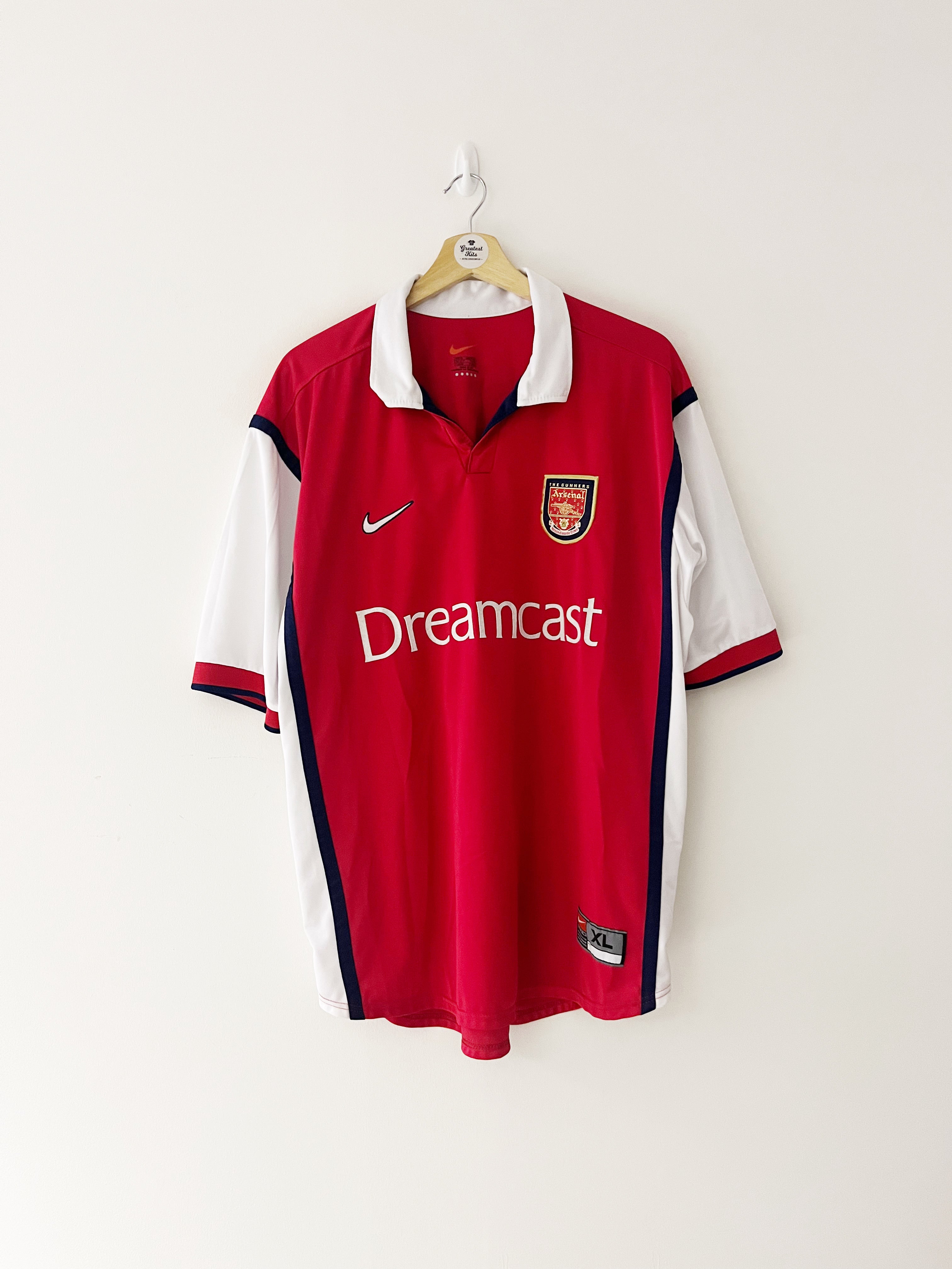 1999/00 Arsenal Home Shirt Henry #14 (XL) 9/10