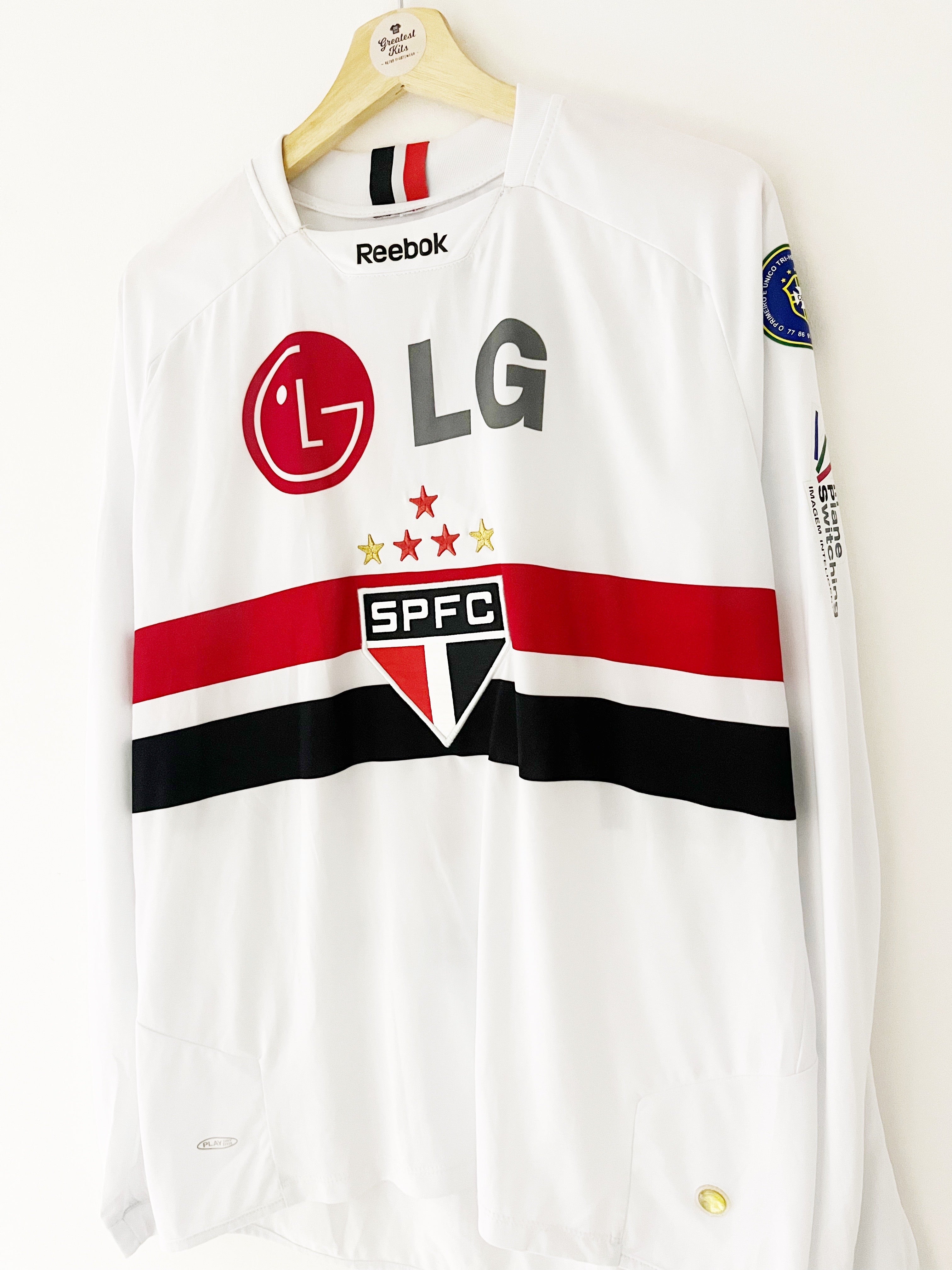 2009 Sao Paulo L/S Home Shirt #10 (M) 9/10