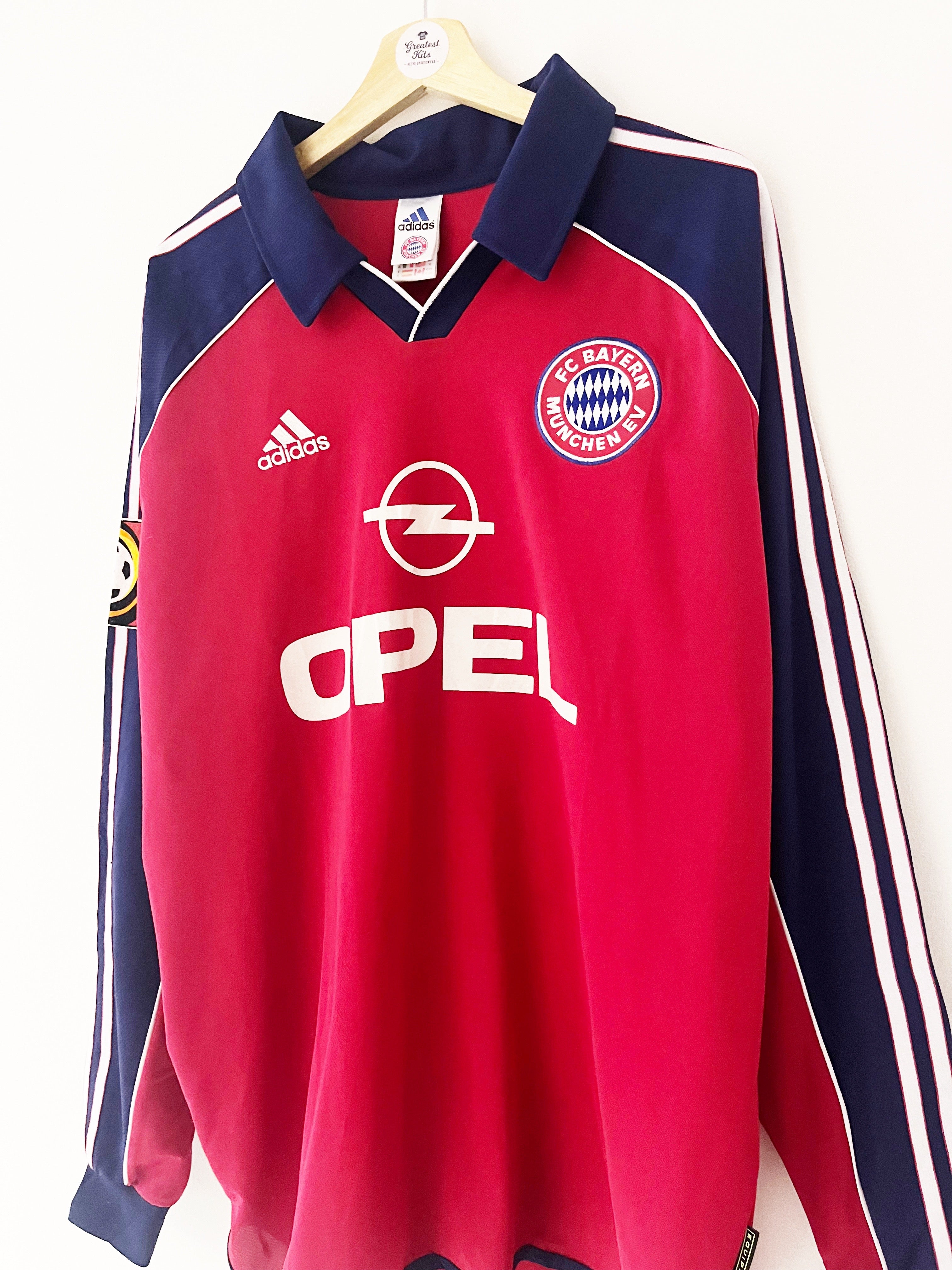 1999/01 Bayern Munich *Player Issue* L/S Home Shirt Linke #25 (XL) 9/10