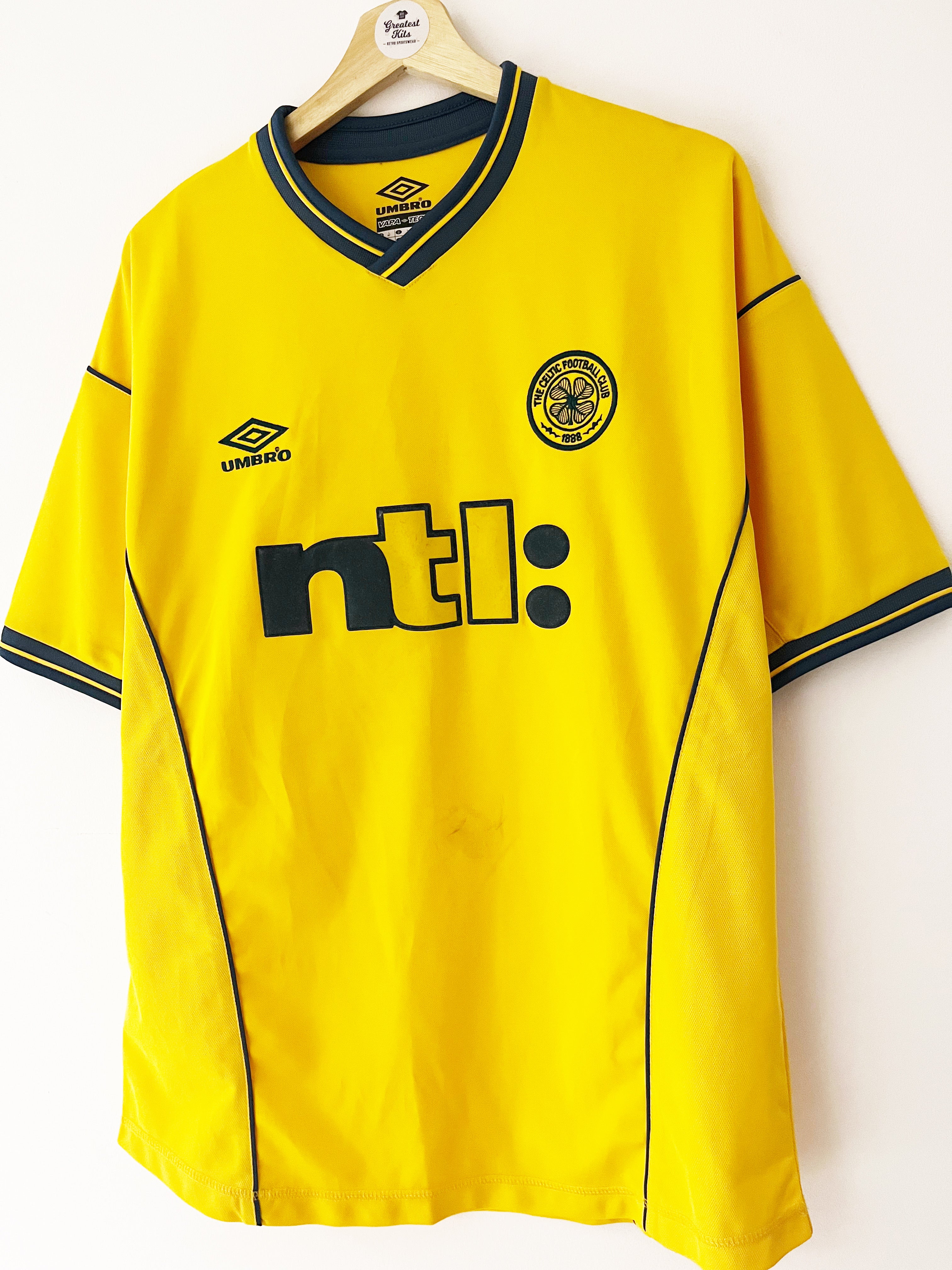 2002/03 Celtic Away Shirt (L) 9/10