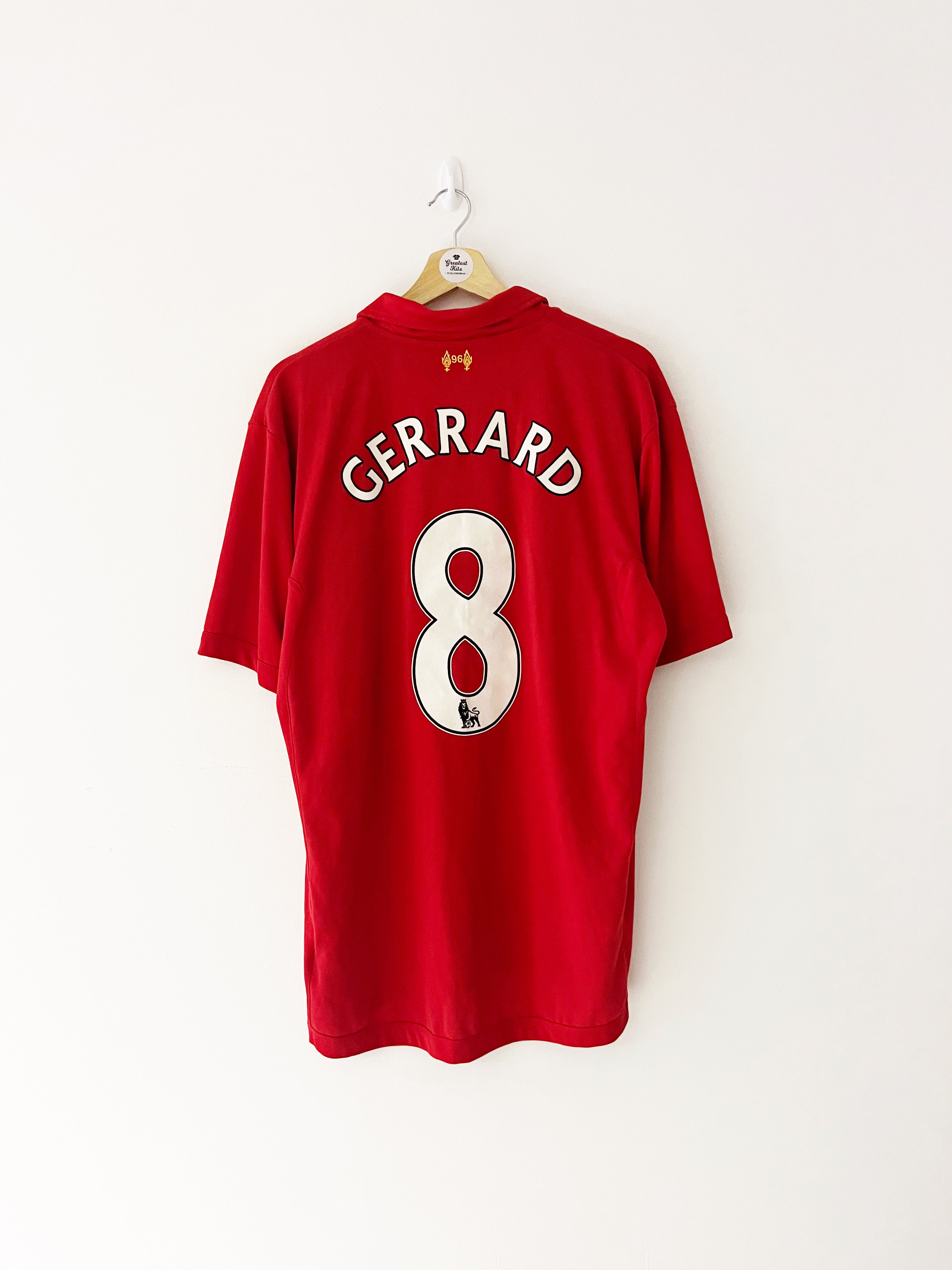 2012/13 Liverpool Home Shirt Gerrard #8 (XL) 9/10