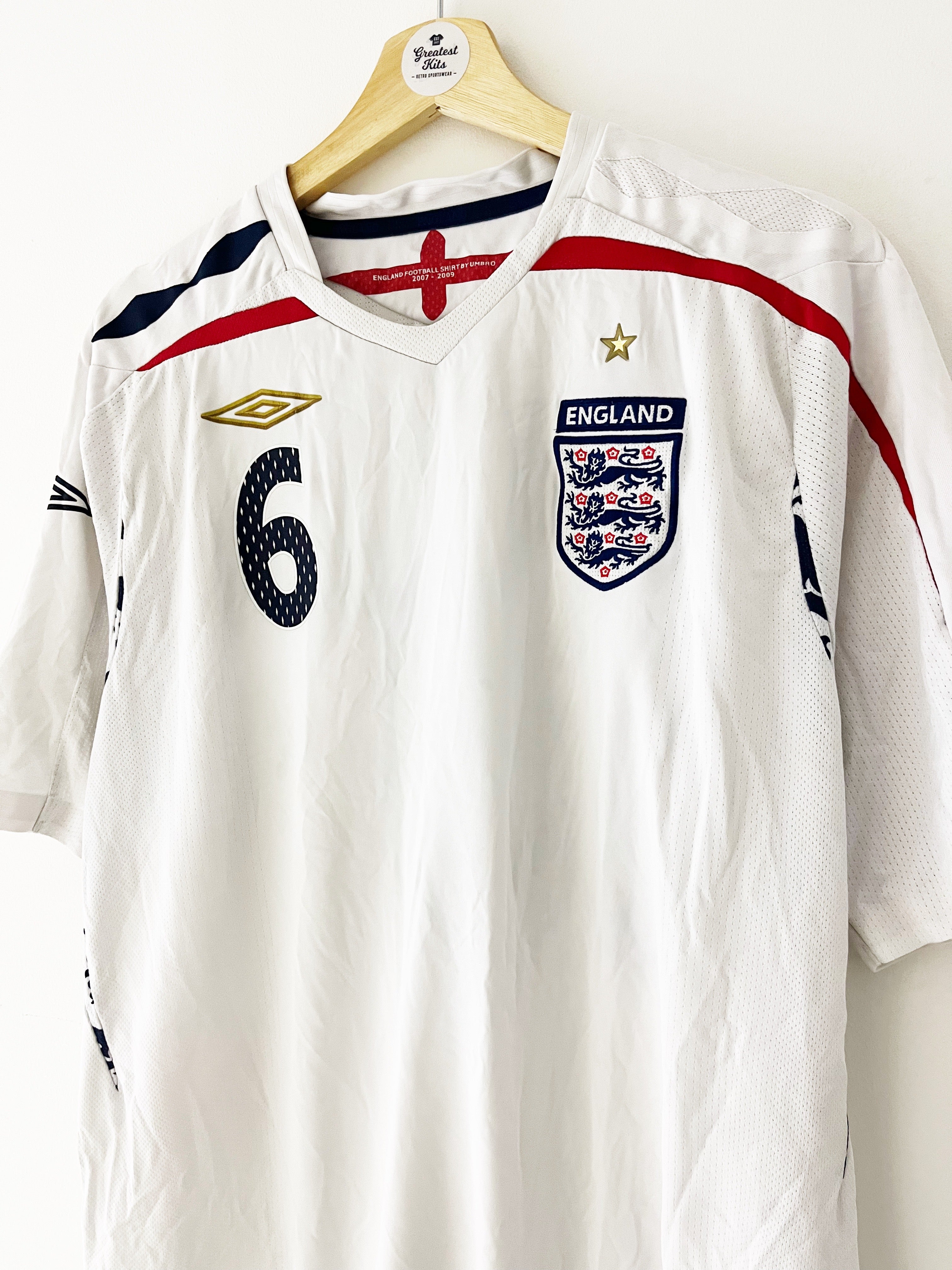 2007/09 England Home Shirt Terry #6 (XL) 7.5/10