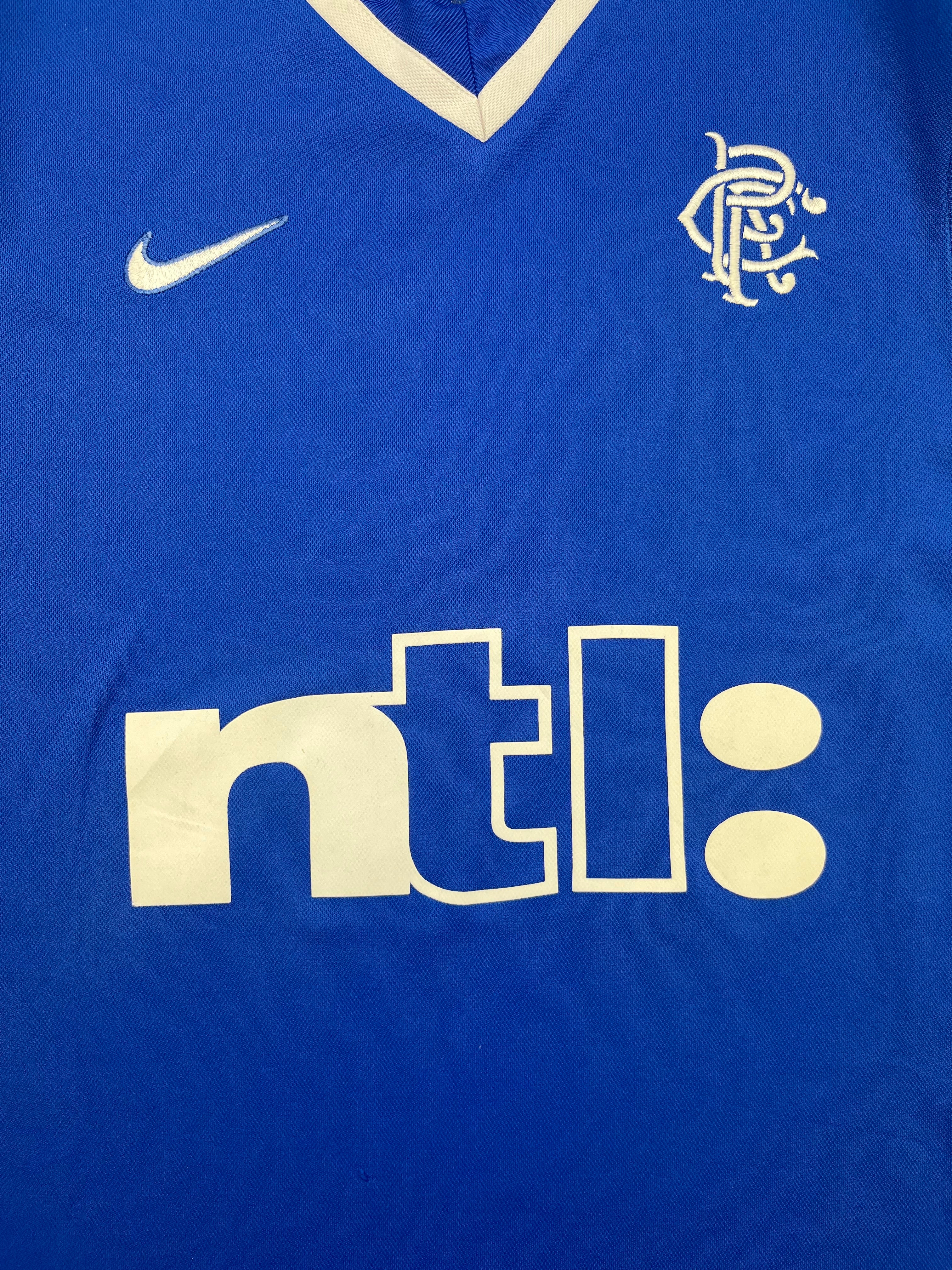 1999/01 Rangers Home Shirt (S) 9/10