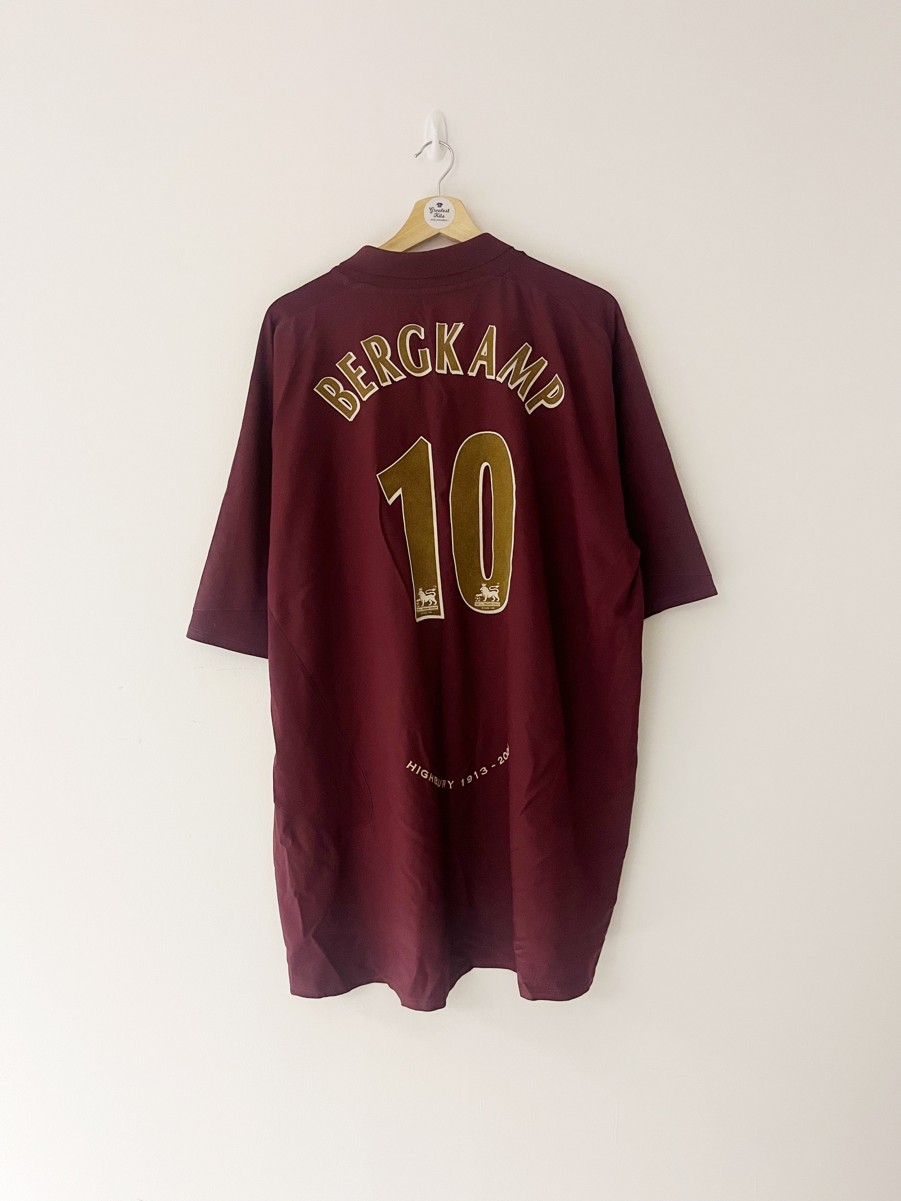 2005/06 Arsenal Home Shirt Bergkamp #10 (3XL) 9/10