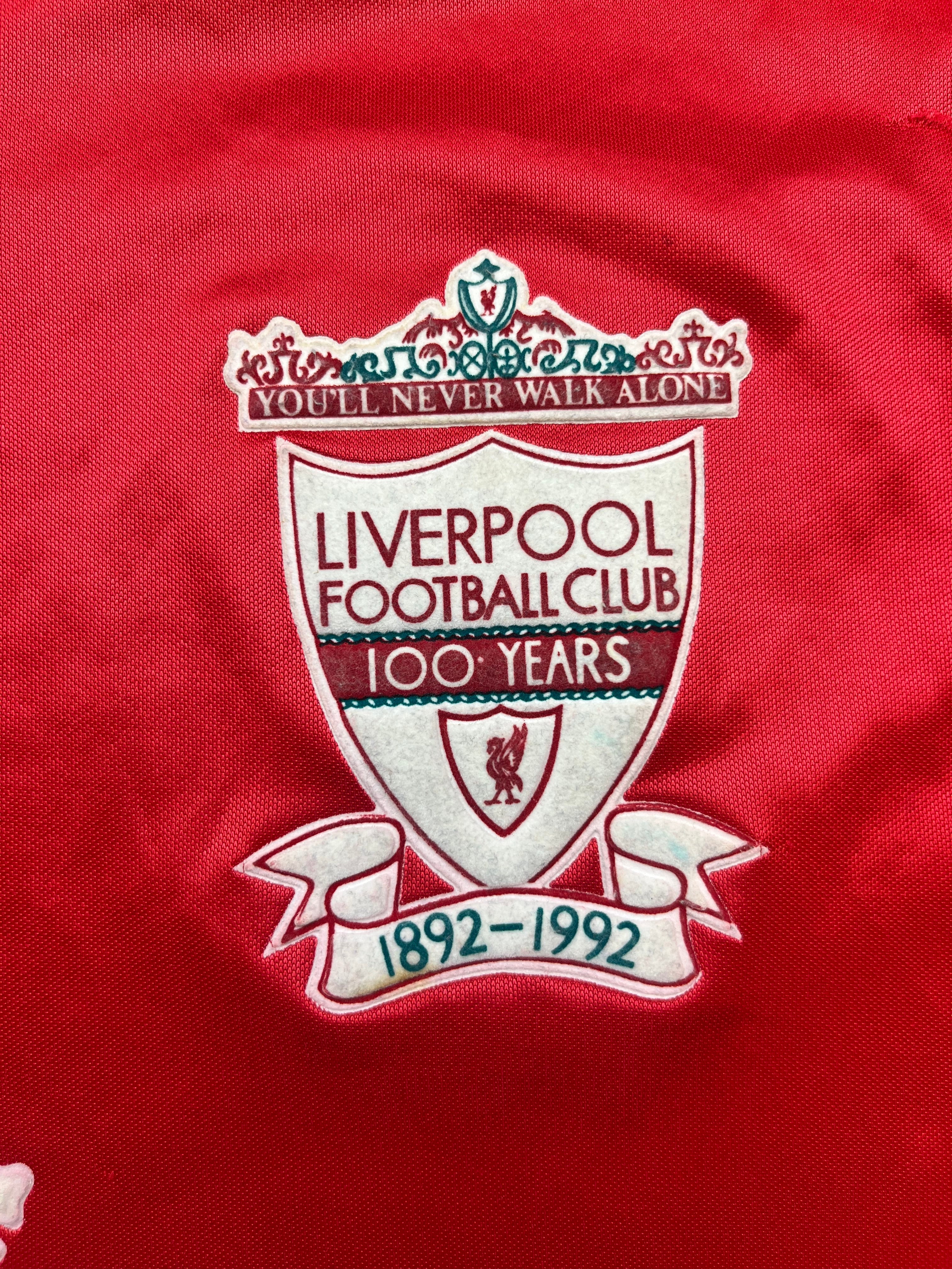 1992/93 Liverpool Centenary Home Shirt (M) 8.5/10