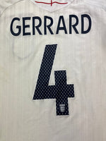 2007/09 England Home Shirt Gerrard #4 (S) 9/10