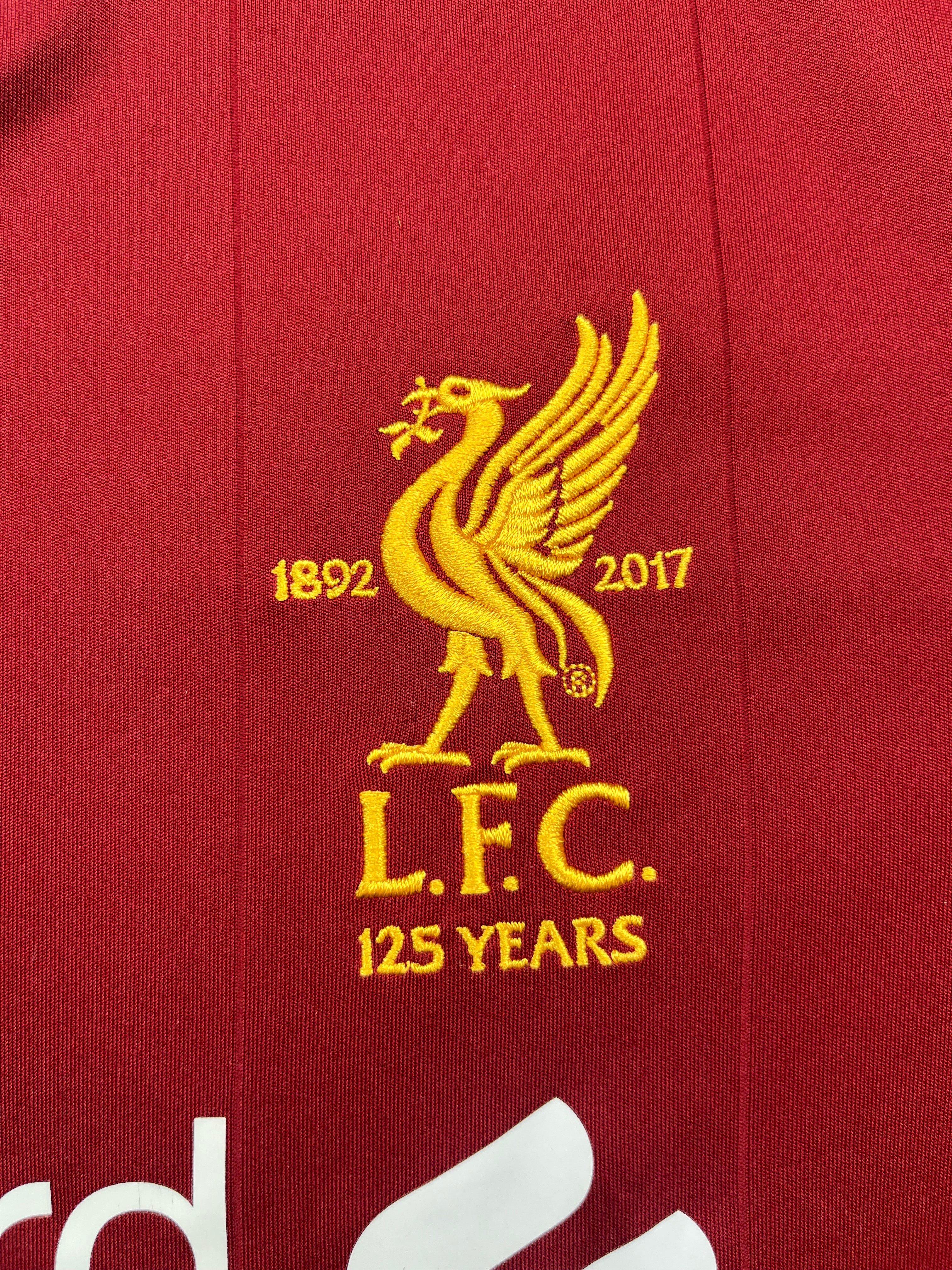 2017/18 Liverpool *125 Year* Home L/S Shirt (M) 9/10