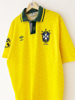 1991/93 Brazil Home Shirt (XL) 9/10