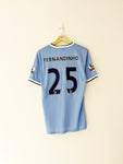 2013/14 Manchester City Home Shirt Fernandinho #25 (S) 9/10