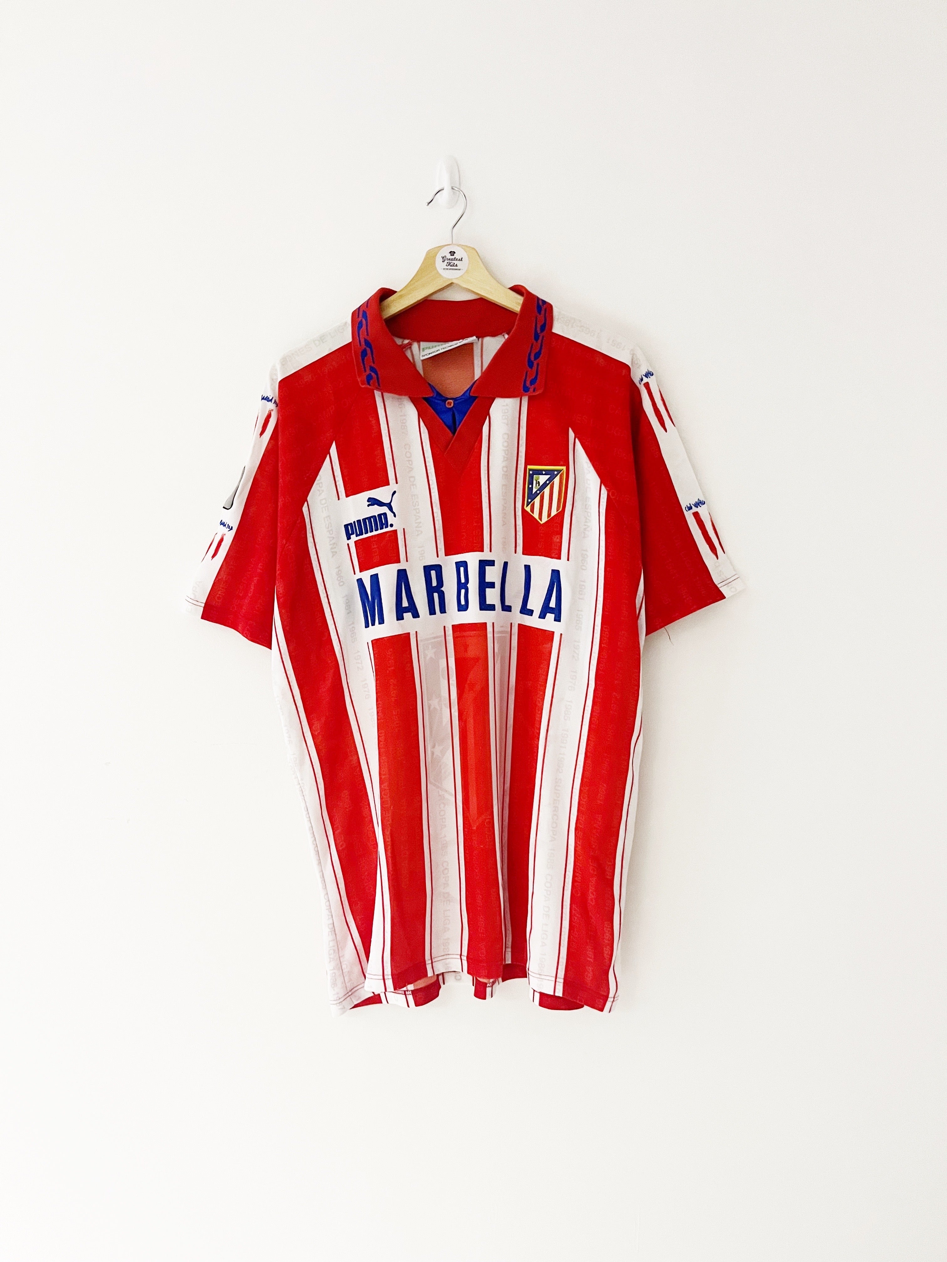 1995/96 Atletico Madrid Home Shirt (L) 8/10