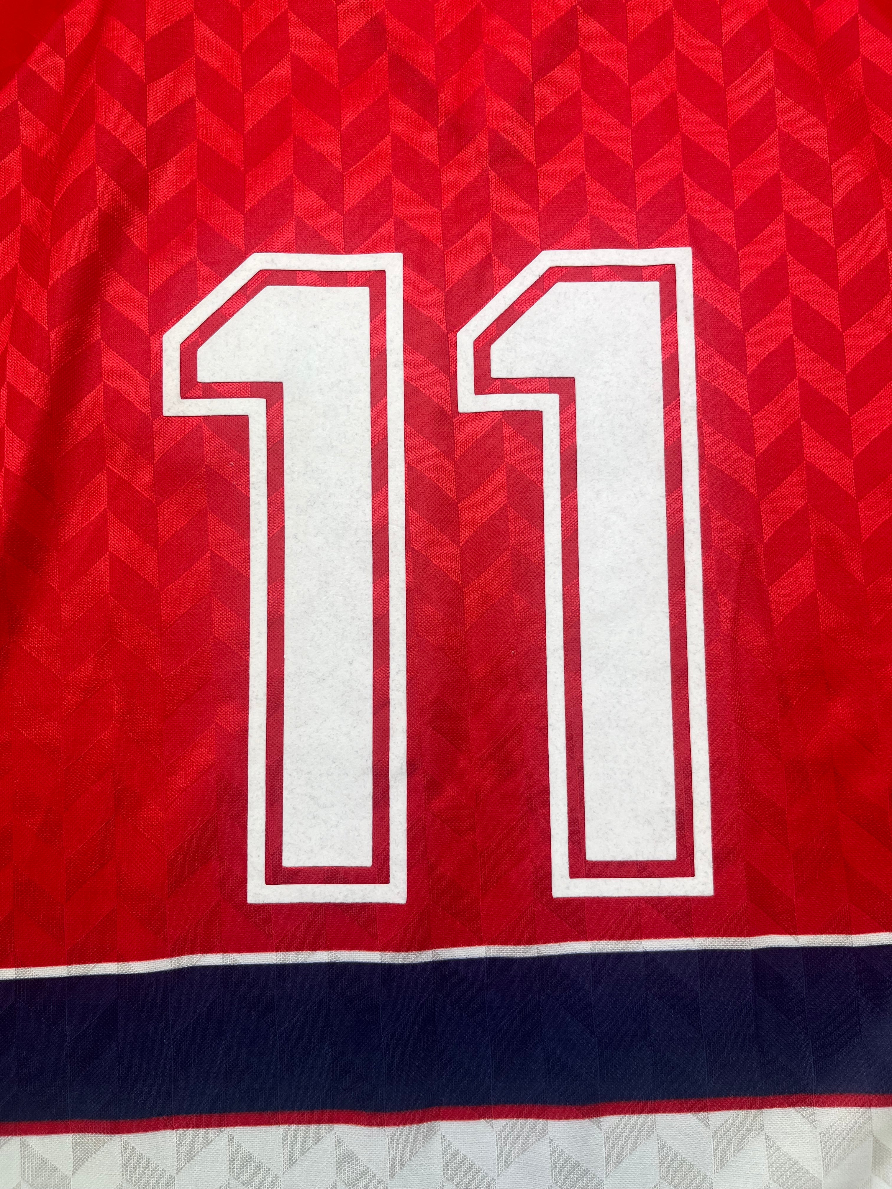 1988/89 Norway *Player Issue* Home Shirt #11 (XL) 9/10