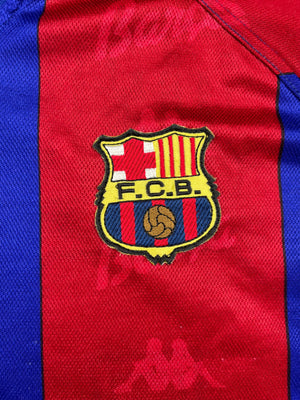 1995/97 Barcelona Home Shirt De La Peña #23 (XL) 9/10