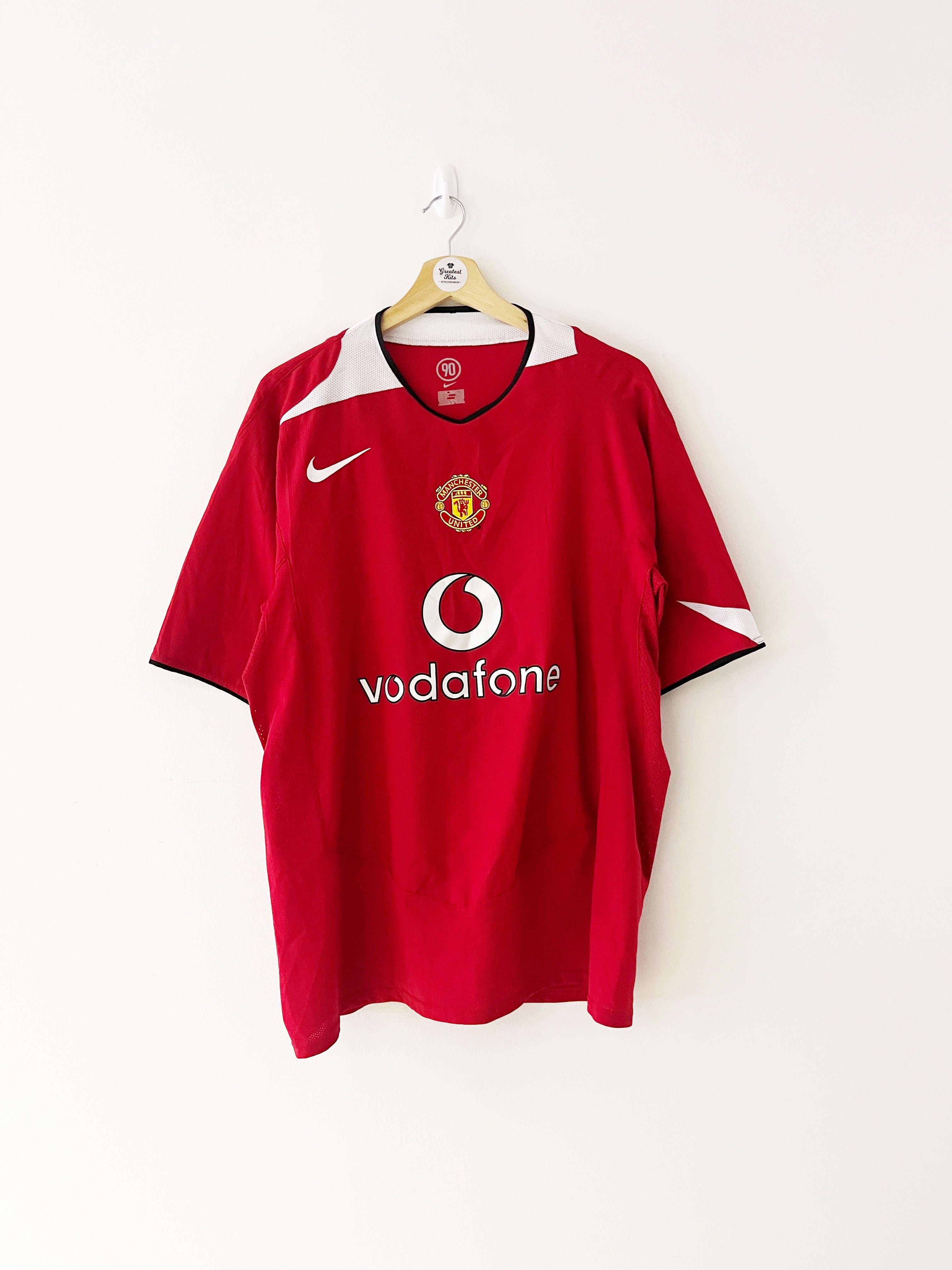 2004/06 Manchester United Home Shirt (XL) 9/10