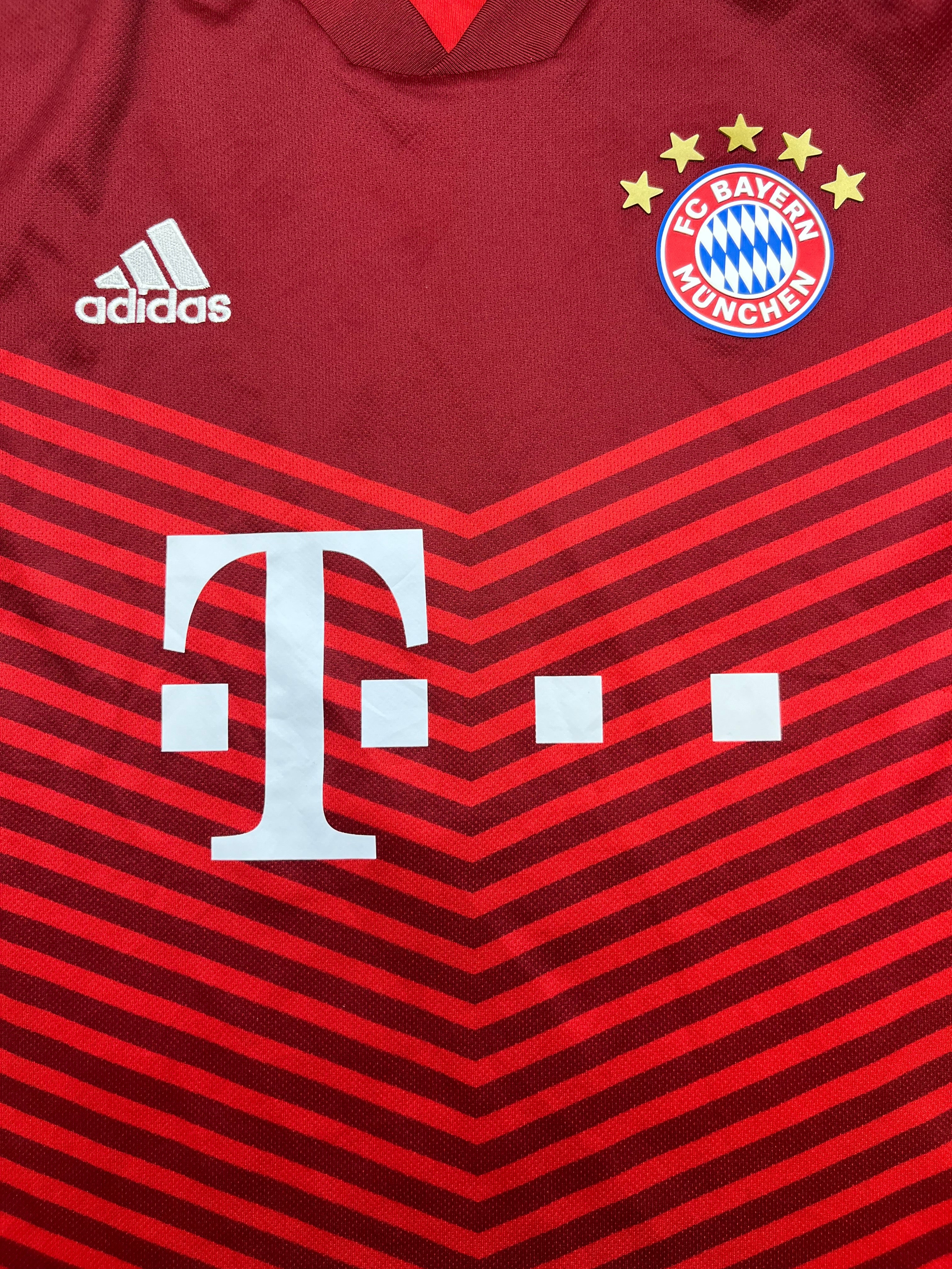 2021/22 Bayern Munich Home L/S Shirt Lewandowski #9 (M) 9/10