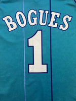 1992/95 Charlotte Hornets Champion Away Jersey Bogues #1 (XS) 8/10