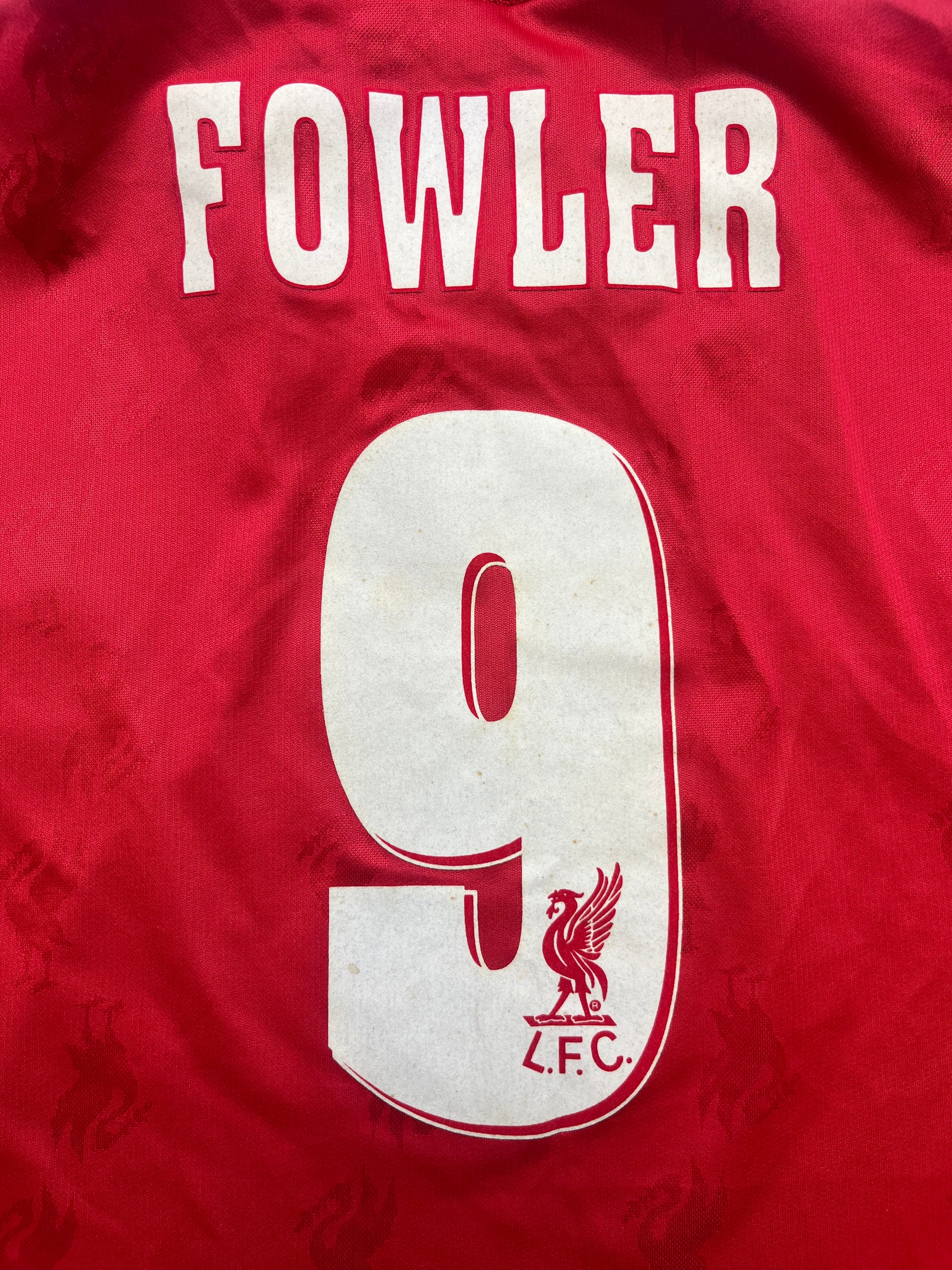 1996/98 Liverpool Home Shirt Fowler #9 (L) 8.5/10