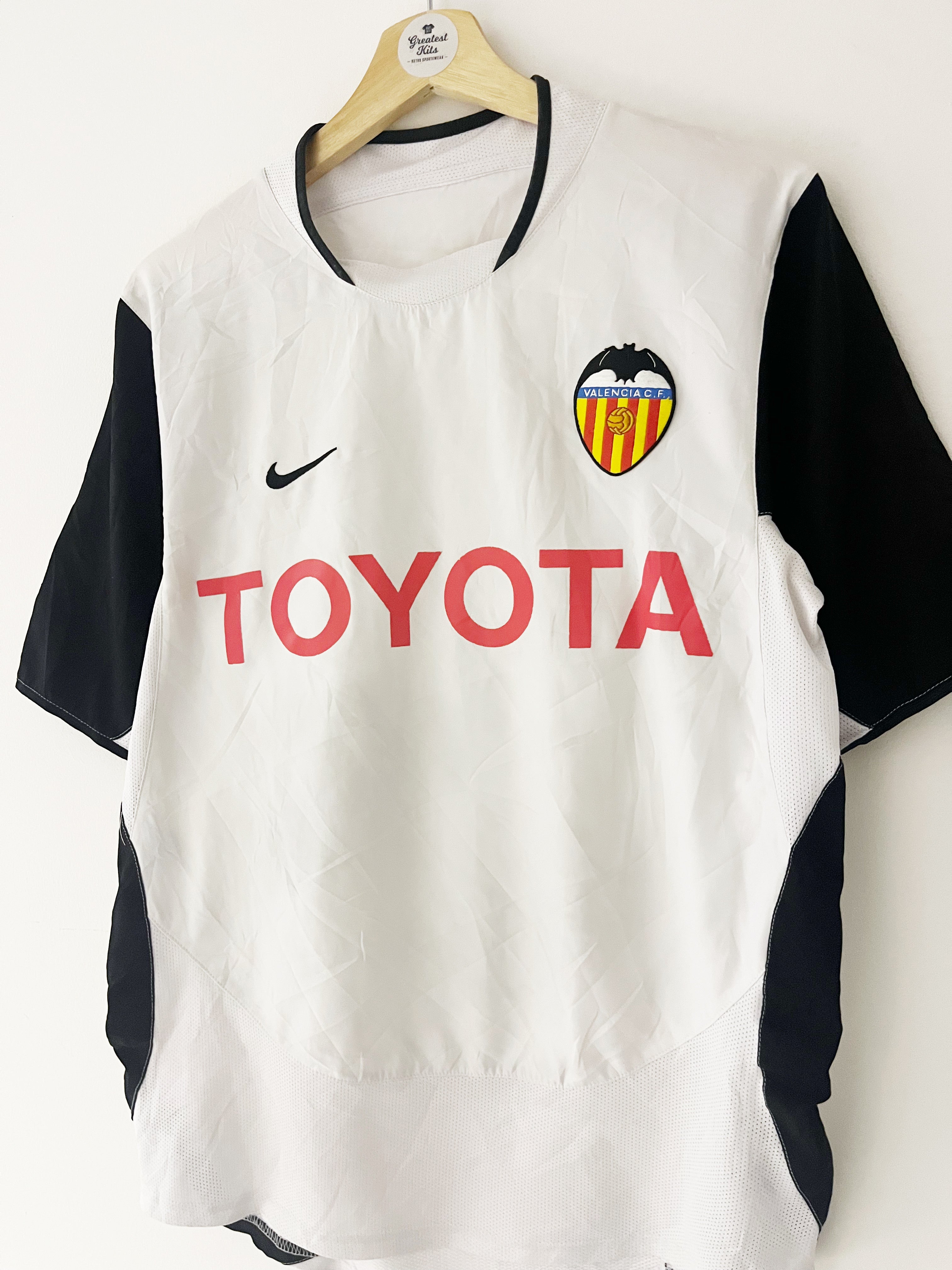 2003/04 Valencia Home Shirt (S) 7/10