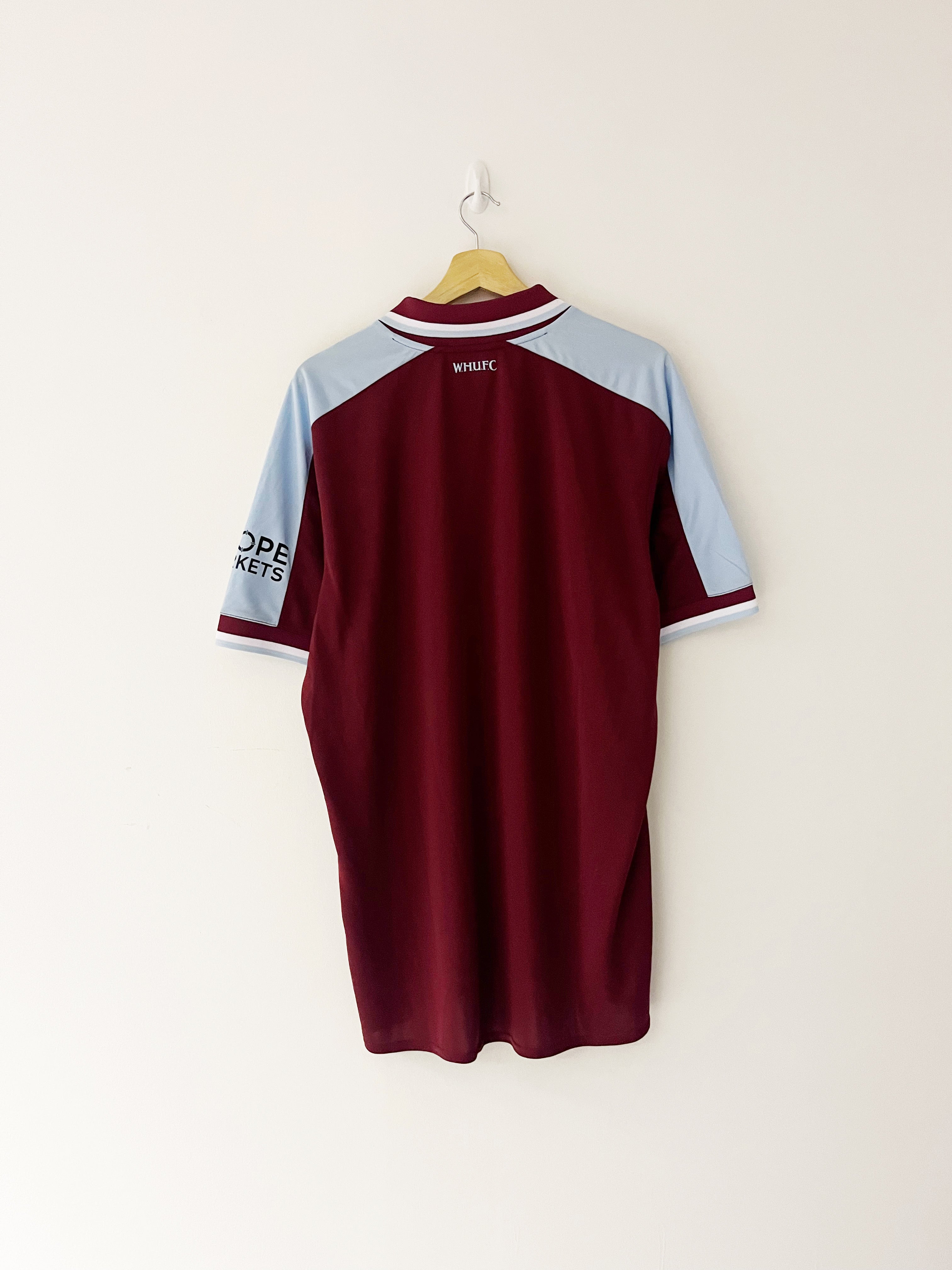 2021/22 West Ham Home Shirt (XXL) 9/10