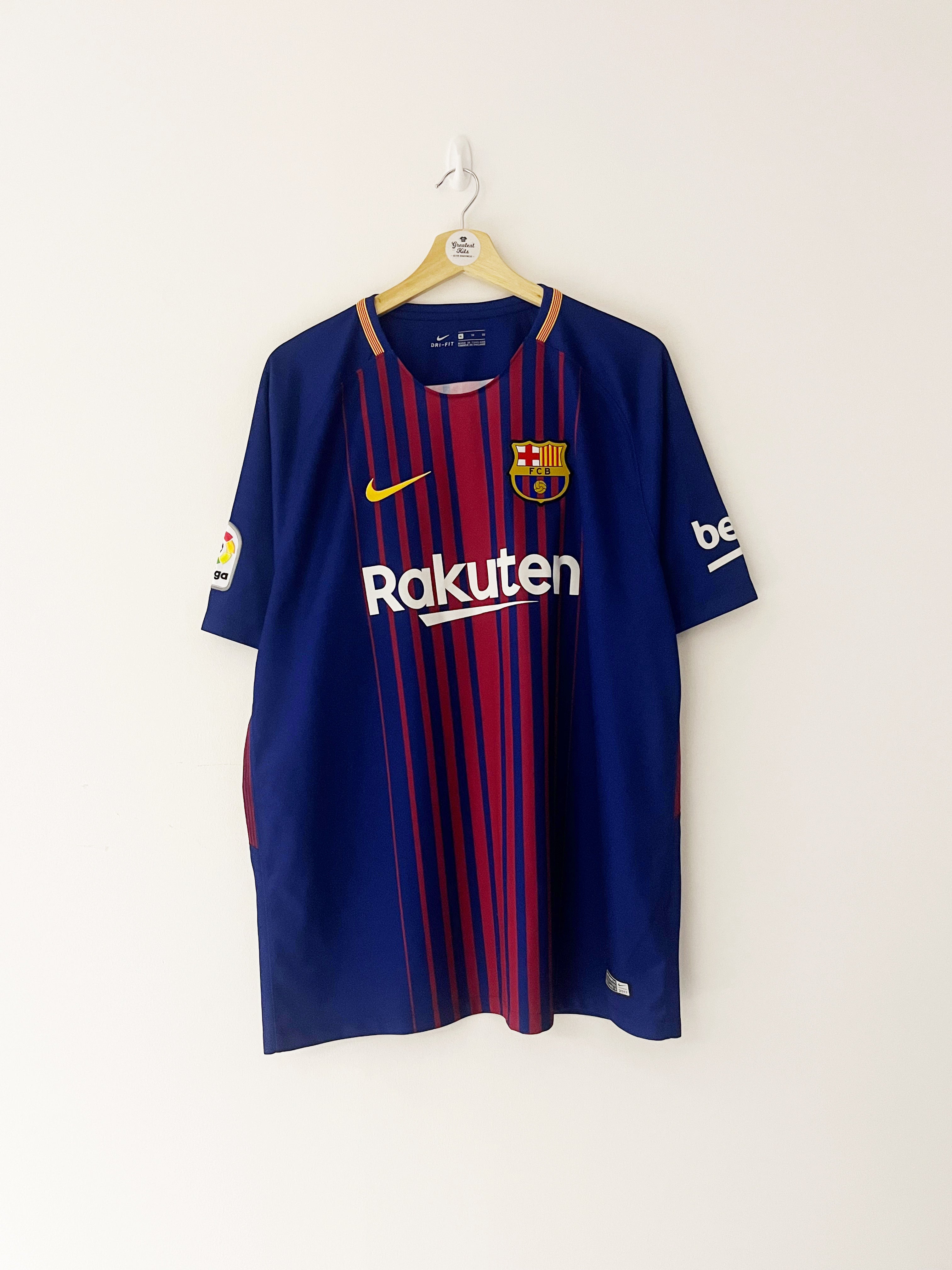 2017/18 Barcelona Home Shirt (XL) 9/10