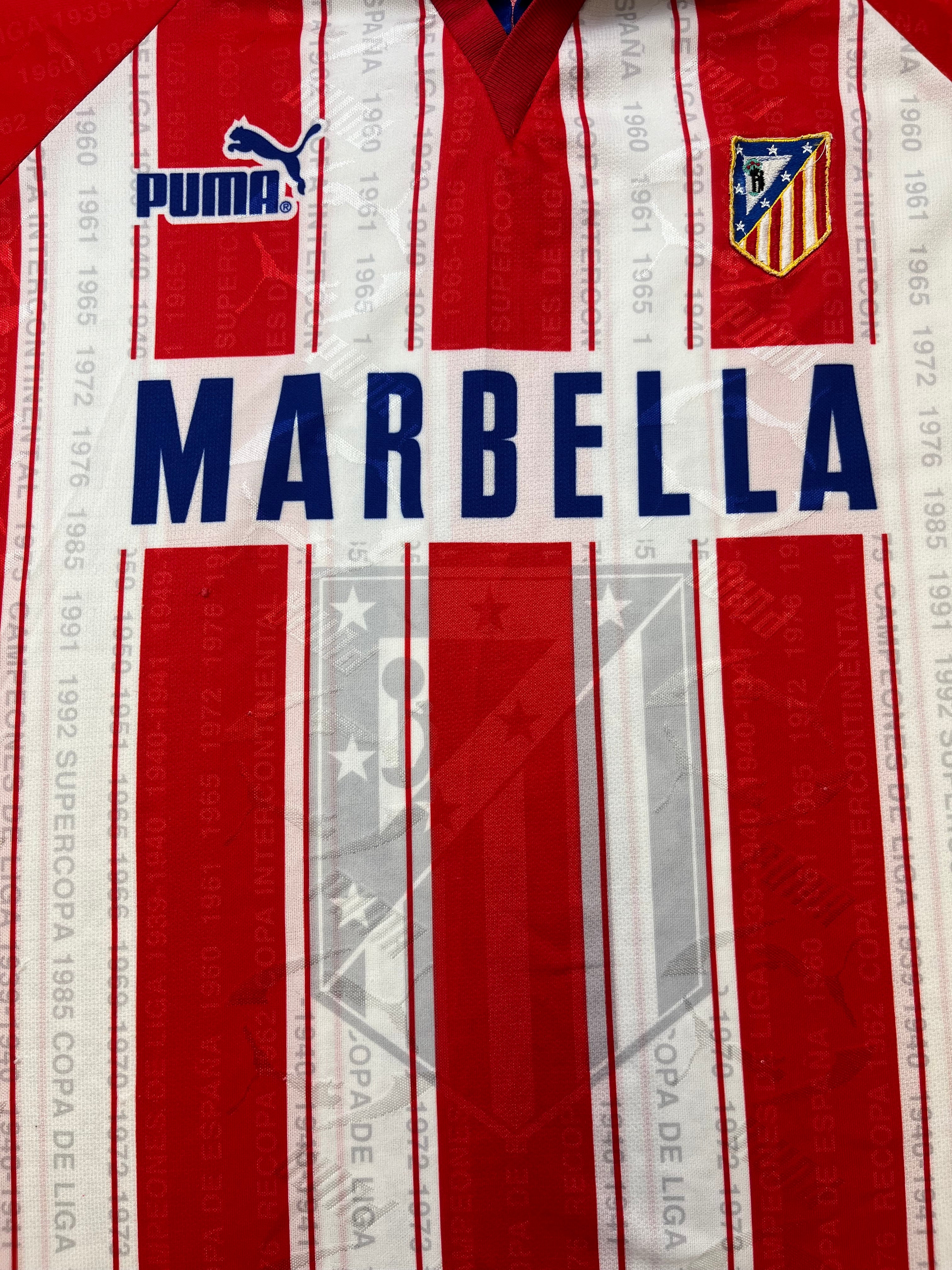 1995/96 Atletico Madrid Home Shirt (M) 9/10