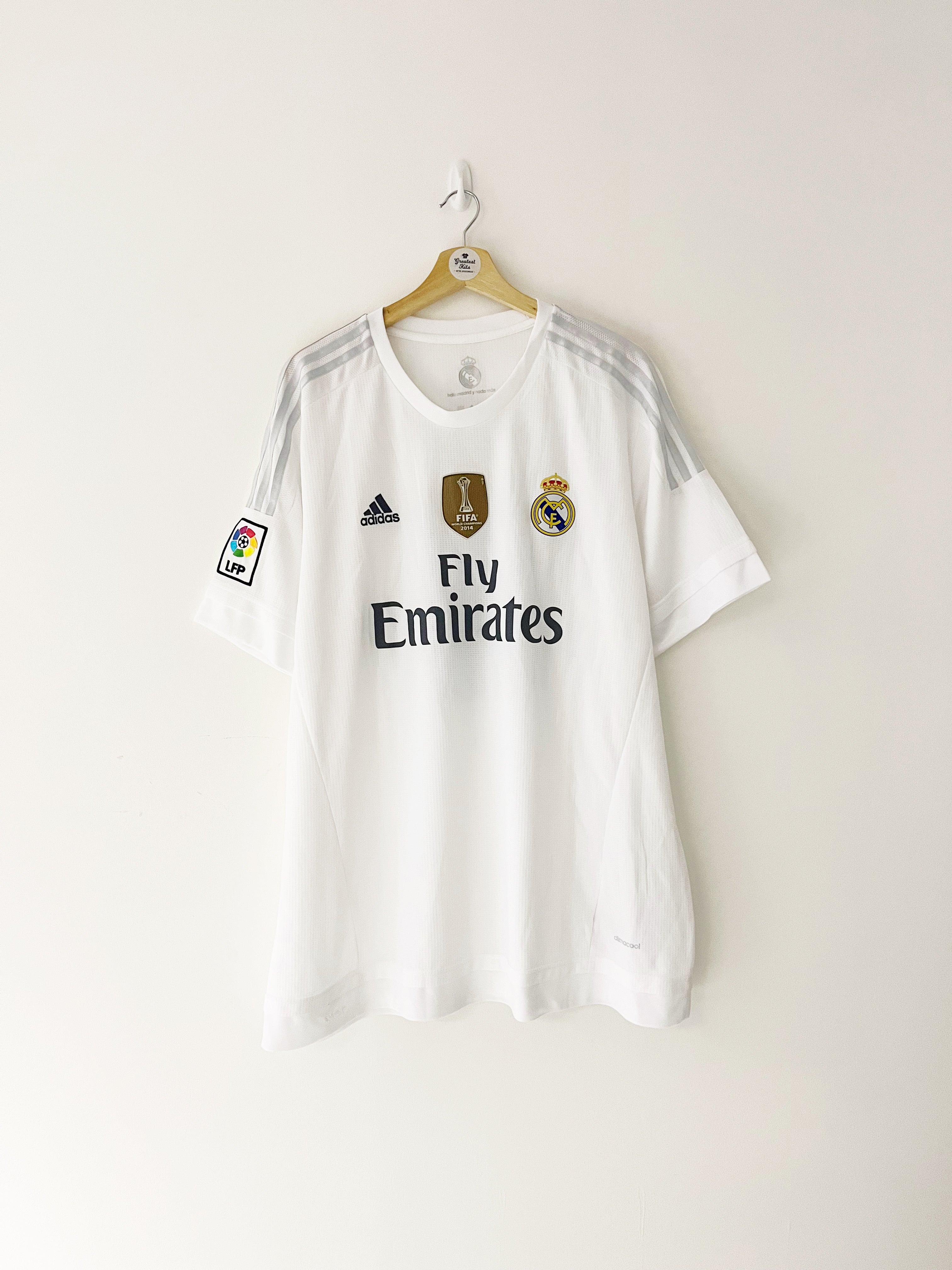 2015/16 Real Madrid Home Shirt Bale #11 (XXL) 9/10