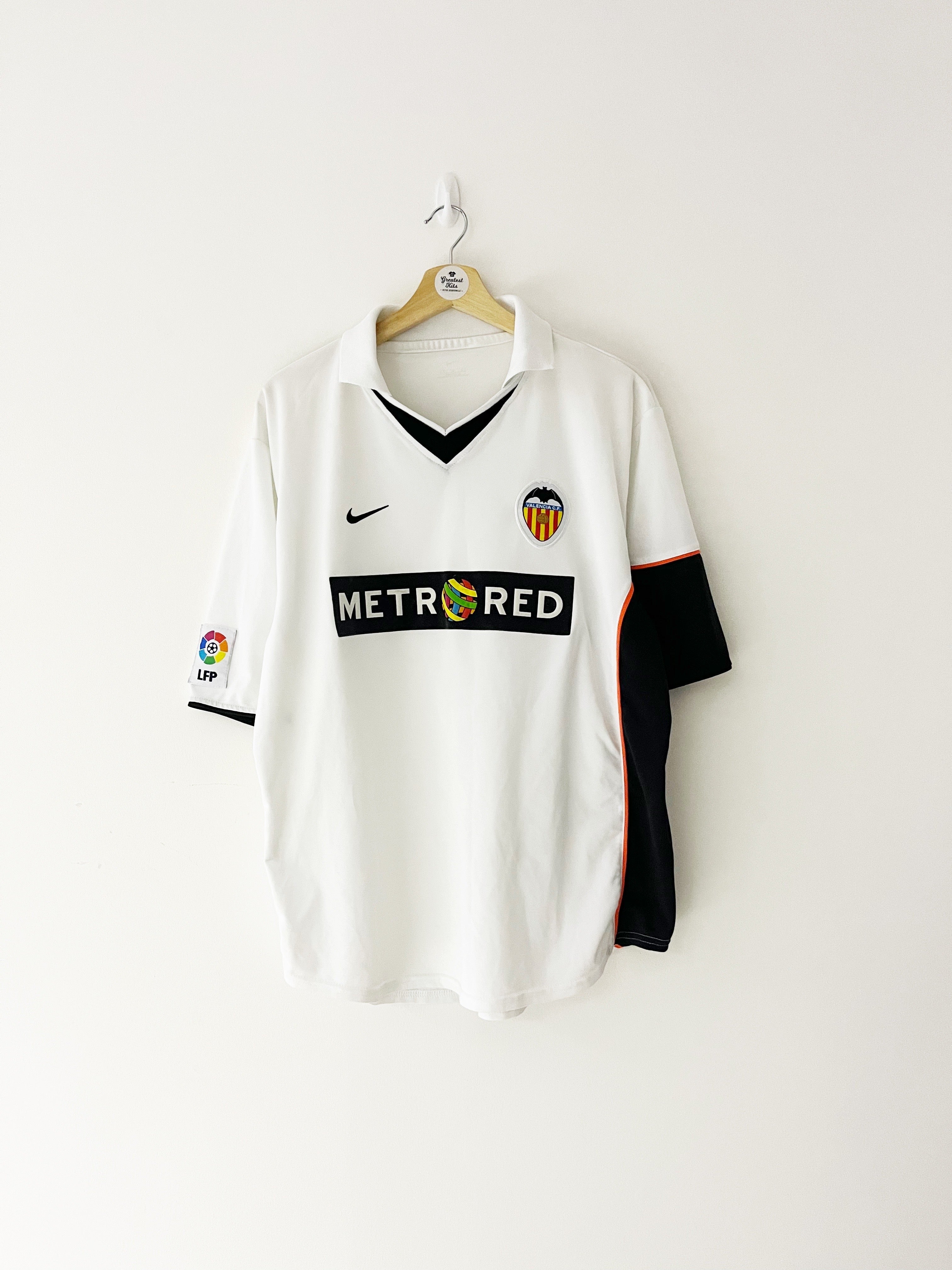 2001/02 Valencia Home Shirt (L) 8.5/10