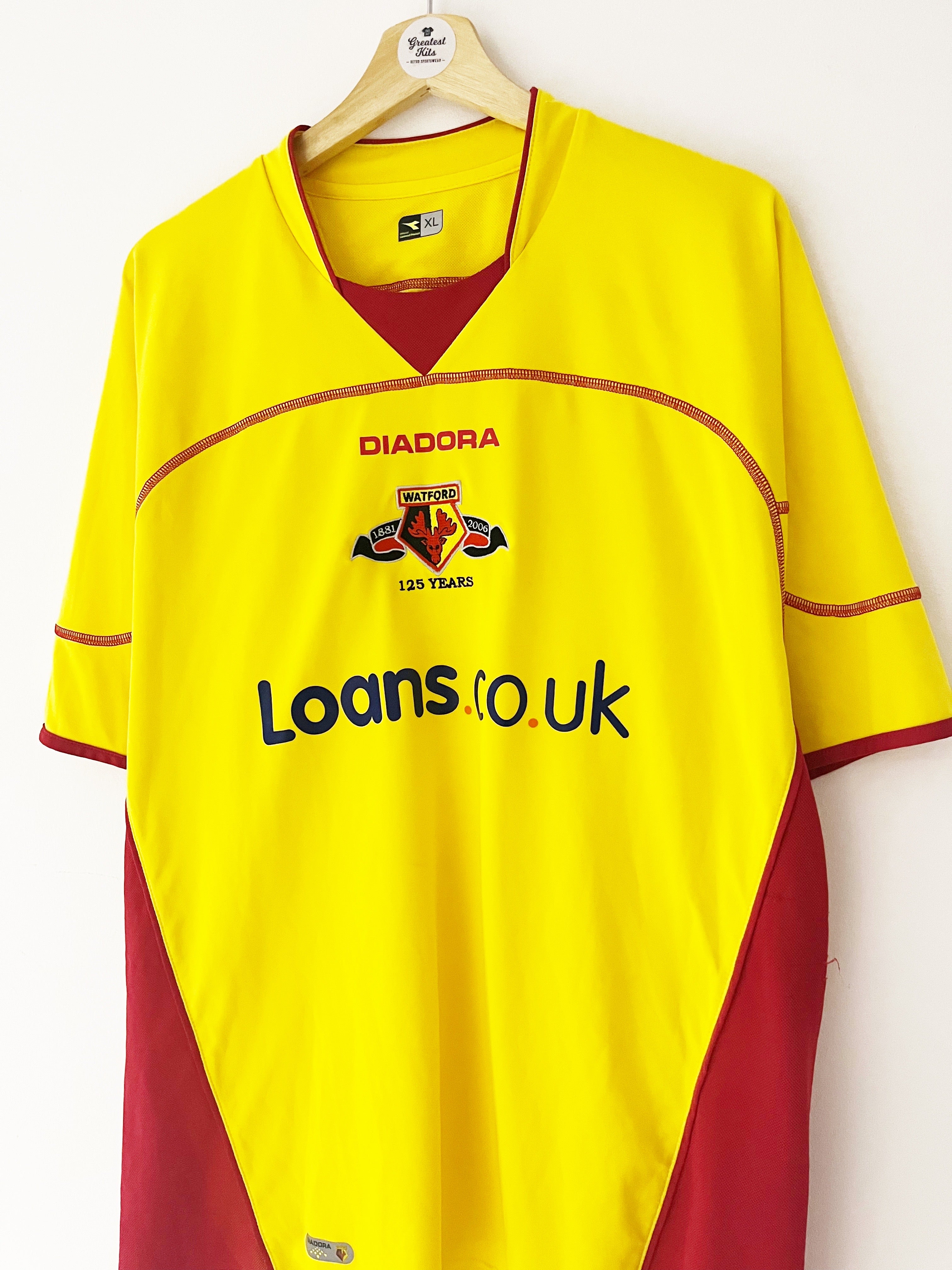 2006/07 Watford *125 Years* Home Shirt (XL) 8/10